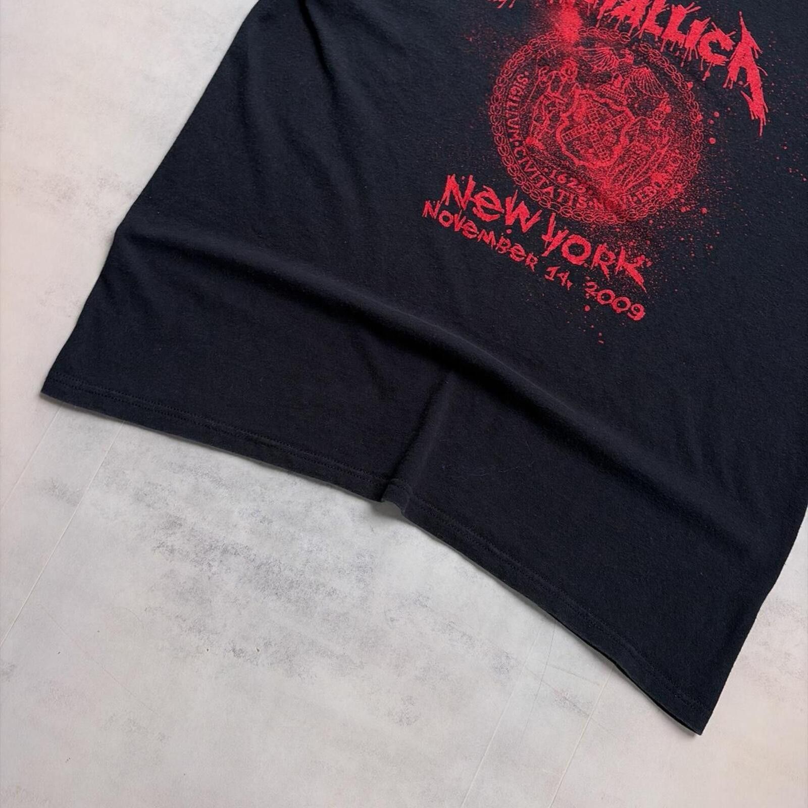 Anvil Y2K Black Metallica New York 2009 Tour Grunge Band T-Shirt Size US L / EU 52-54 / 3 - 6 Thumbnail