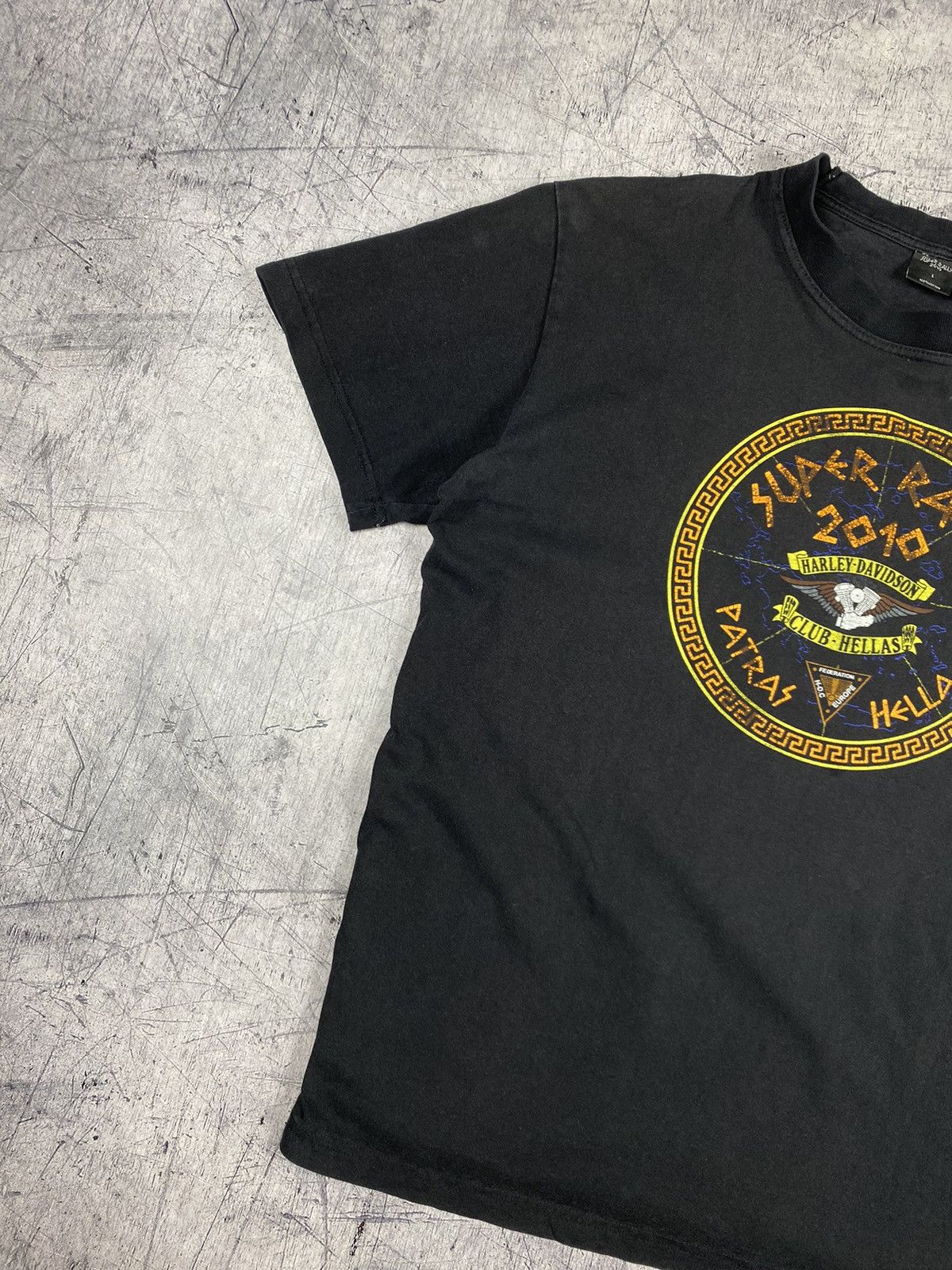 Harley Davidson × Vintage Harley Davidson Club Hellas 2010 Y2K Supper Rally T Shirt Size US L / EU 52-54 / 3 - 3 Thumbnail