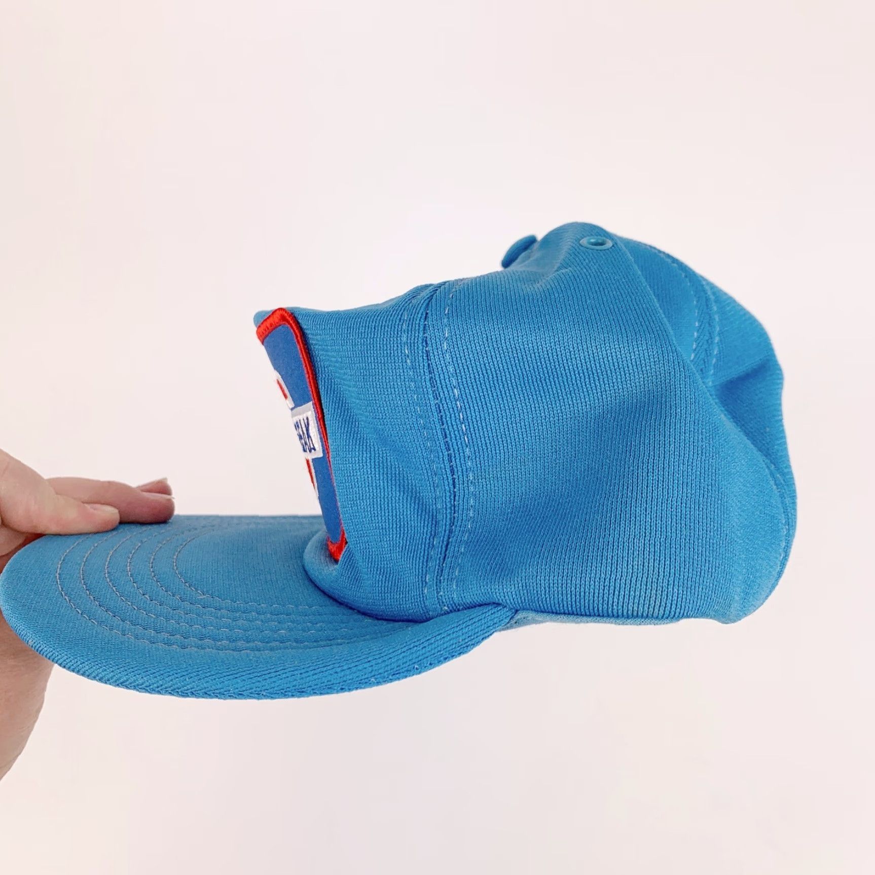 Vintage VINTAGE Active Generation Blue Streak Patch Snapback Trucker Cap Hat One Size 1970s Size ONE SIZE - 4 Thumbnail