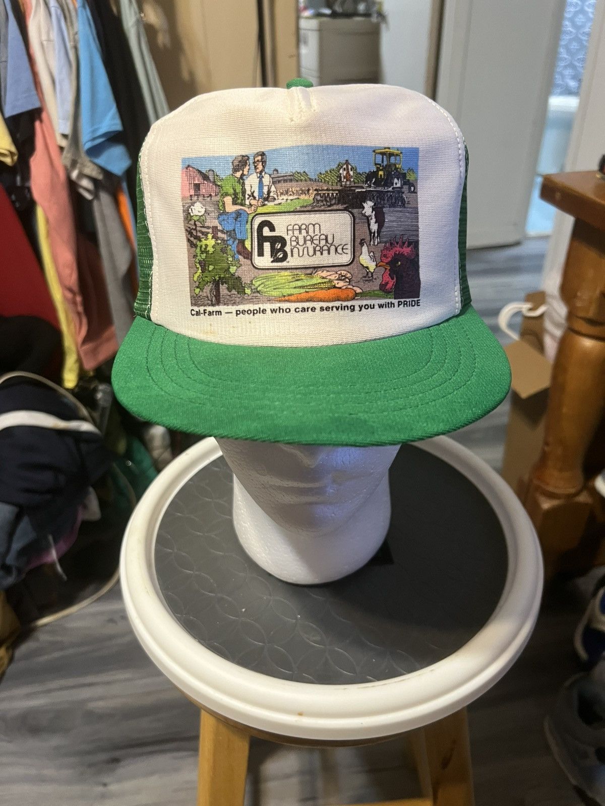 Vintage Vintage Farm Bureau Insurance Trucker SnapBack Hat Size ONE SIZE - 1 Thumbnail