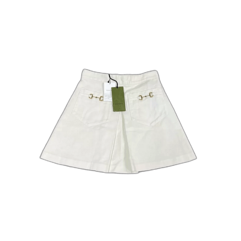 Gucci Gucci White Skirt with Metal Detail Size 40" / US 18 - 1 Thumbnail