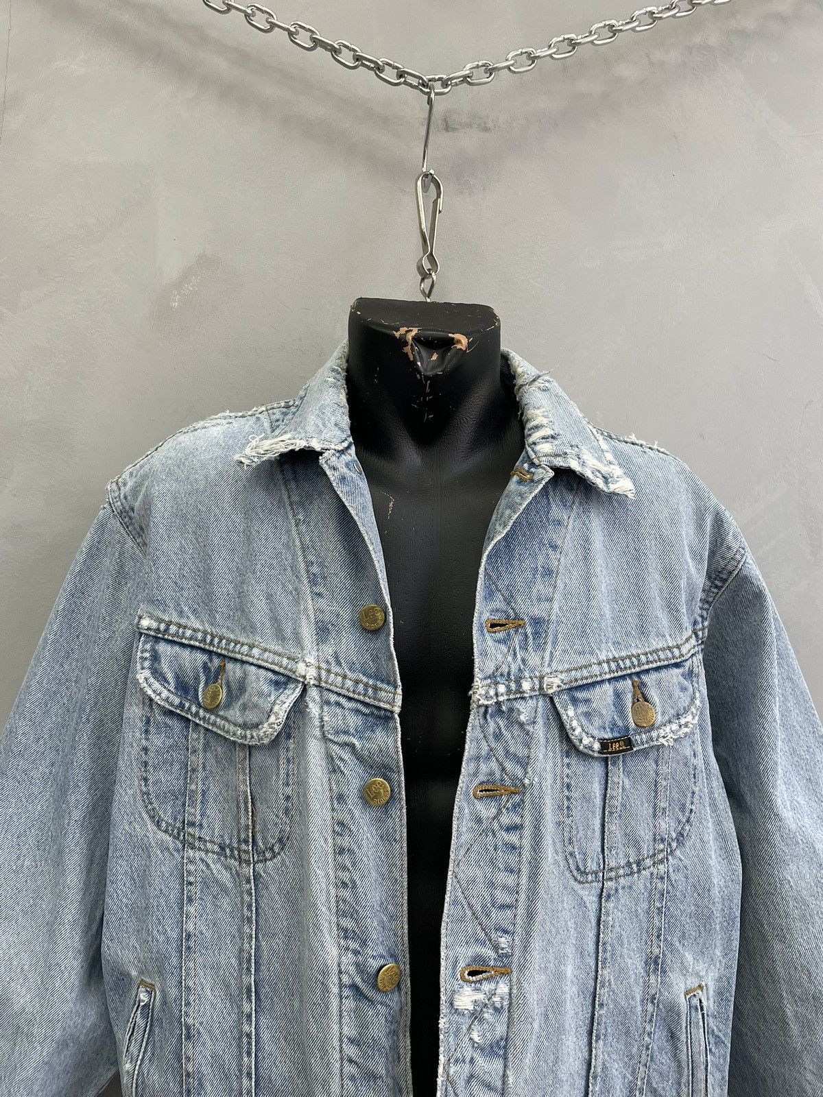 Lee Lee Classic Washed faded Jacket Oversized Vintage 90s Size US L / EU 52-54 / 3 - 2 Thumbnail
