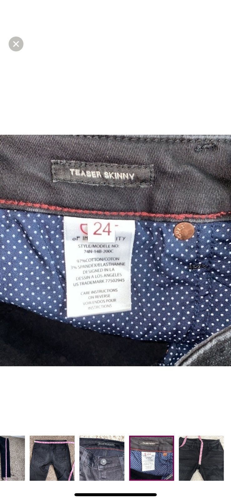 Cult Of Individuality Cult of individuality black teaser skinny jeans Size 24" / US 00 / IT 34 - 7 Thumbnail