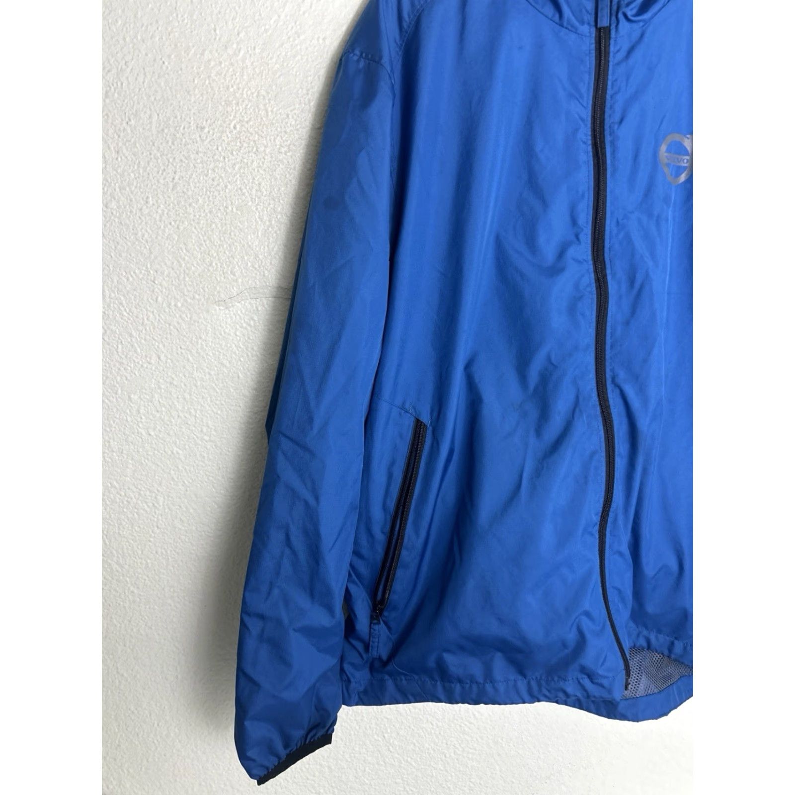 Vintage Volvo Windbreaker Jacket Mens 2XL Blue Full Zip Polyester Size US XXL / EU 58 / 5 - 2 Thumbnail