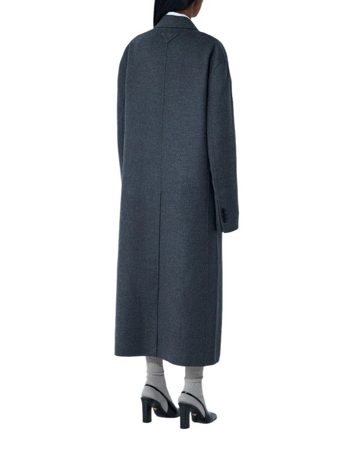 Prada PRADA Gray Wool/Cashmere Coat New And Authentic Size S / US 4 / IT 40 - 2 Thumbnail