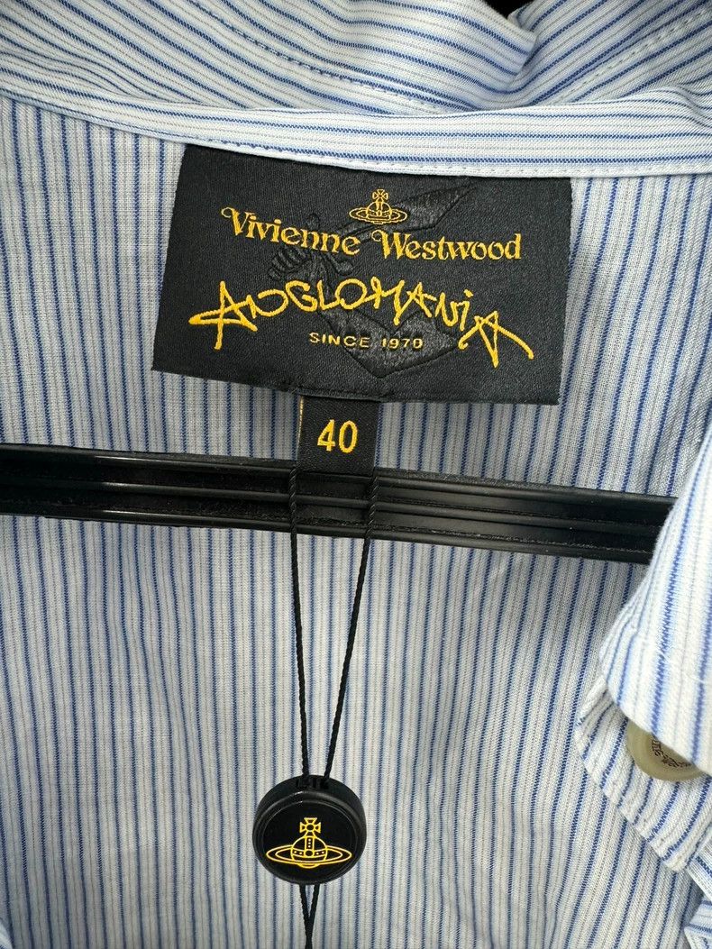 Vivienne Westwood Vivienne Westwood Blue vertical striped shirt jacket Size XS / US 0-2 / IT 36-38 - 3 Thumbnail