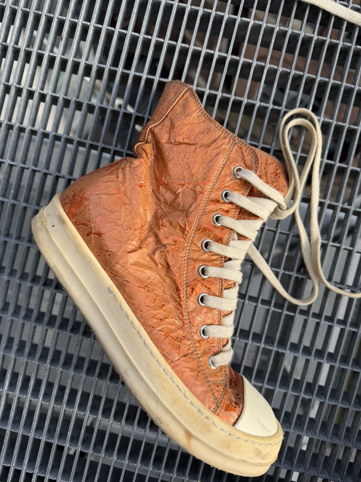 Rick Owens Drkshdw Rick Owens Drkshdw Papaya Foil Ramones Size US 6.5 / IT 36.5 - 3 Thumbnail