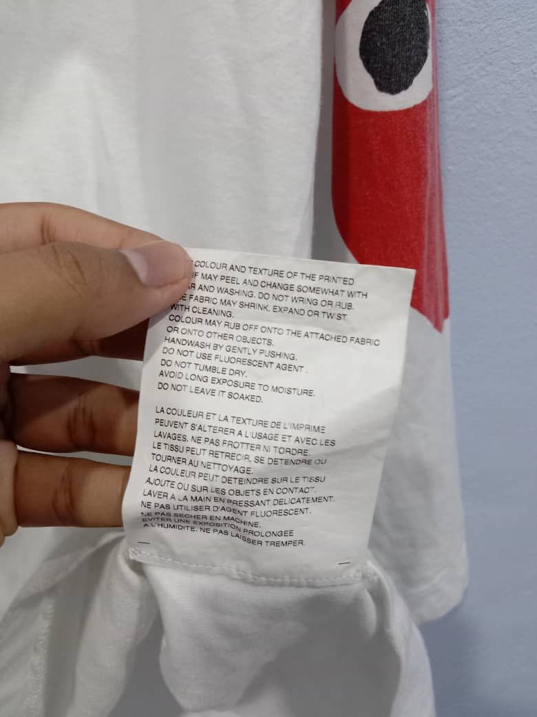 Comme des Garcons COMME DES GARCONS PLAY LONG SLEEVE SIDE LOGO TEE XL SIZE Size US L / EU 52-54 / 3 - 10 Thumbnail