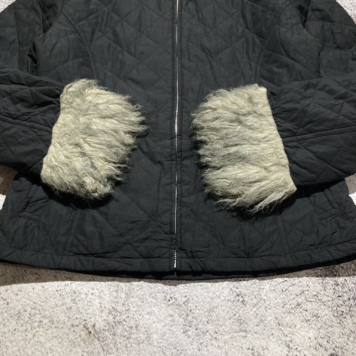 Uniqlo 2000s Uniqlo Winter Quilted Fur Trim Jacket Punk Style Size L / US 10 / IT 46 - 12 Thumbnail