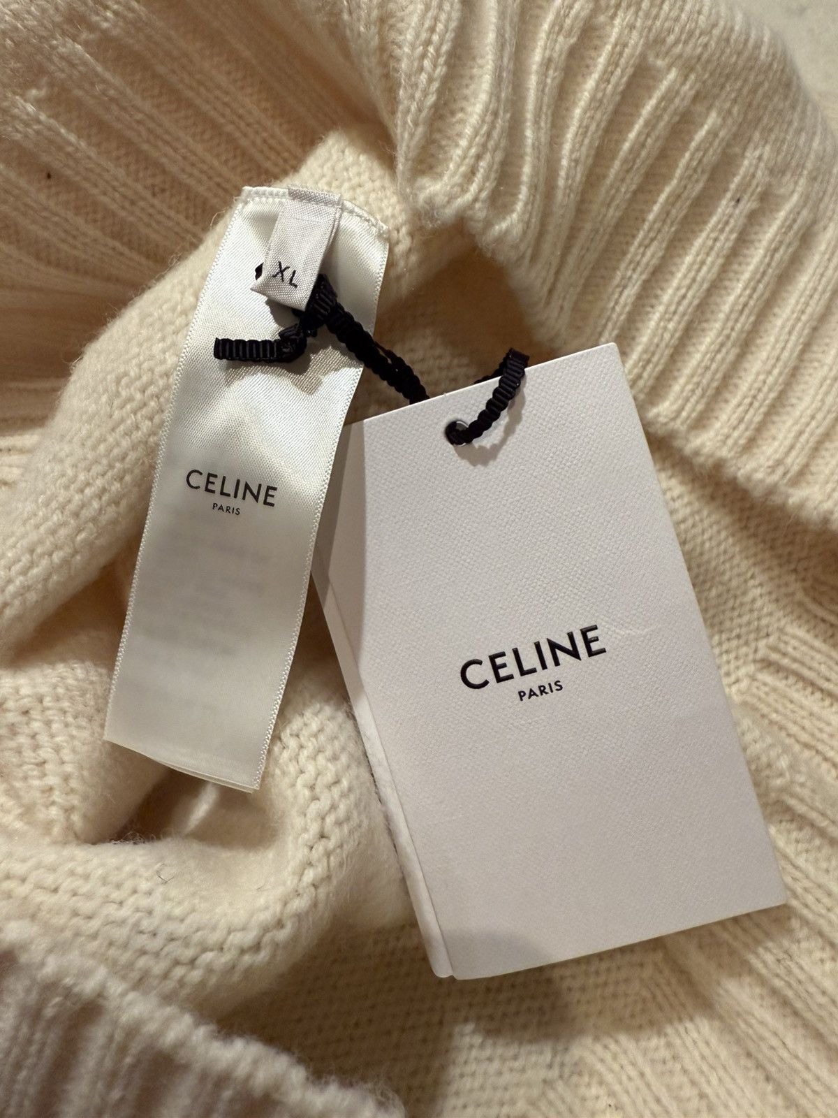 Celine SS20 Celine Hedi David Kramer irony sweater cashmere XL logo Size US XL / EU 56 / 4 - 19 Thumbnail