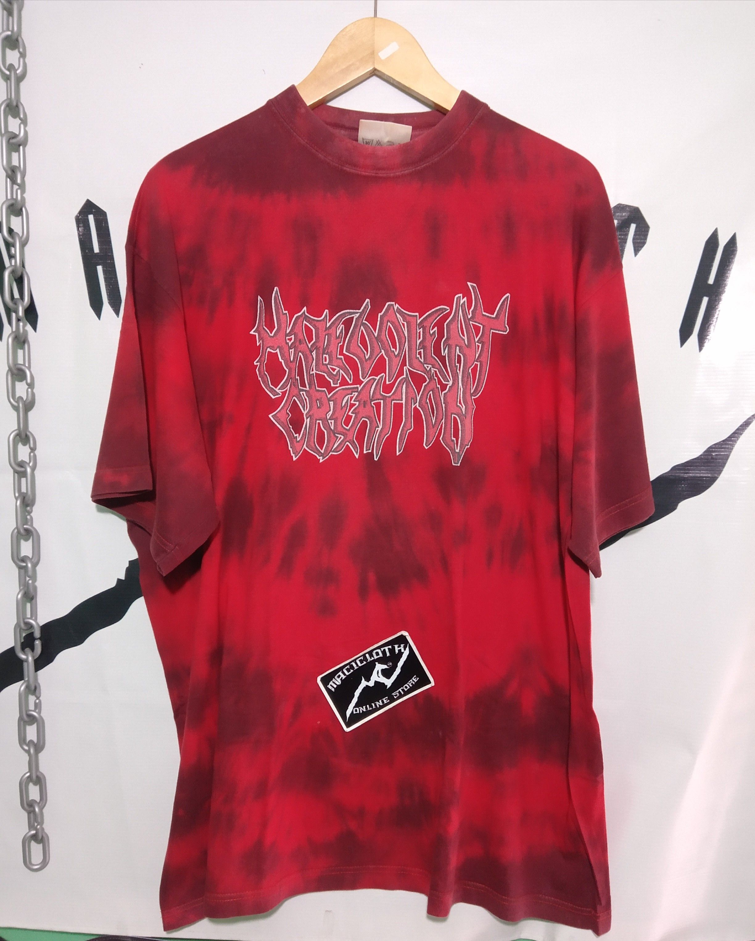 image of Band Tees x Tour Tee Tie Dye Malevolent Creation Logo, Men's (Size XL)