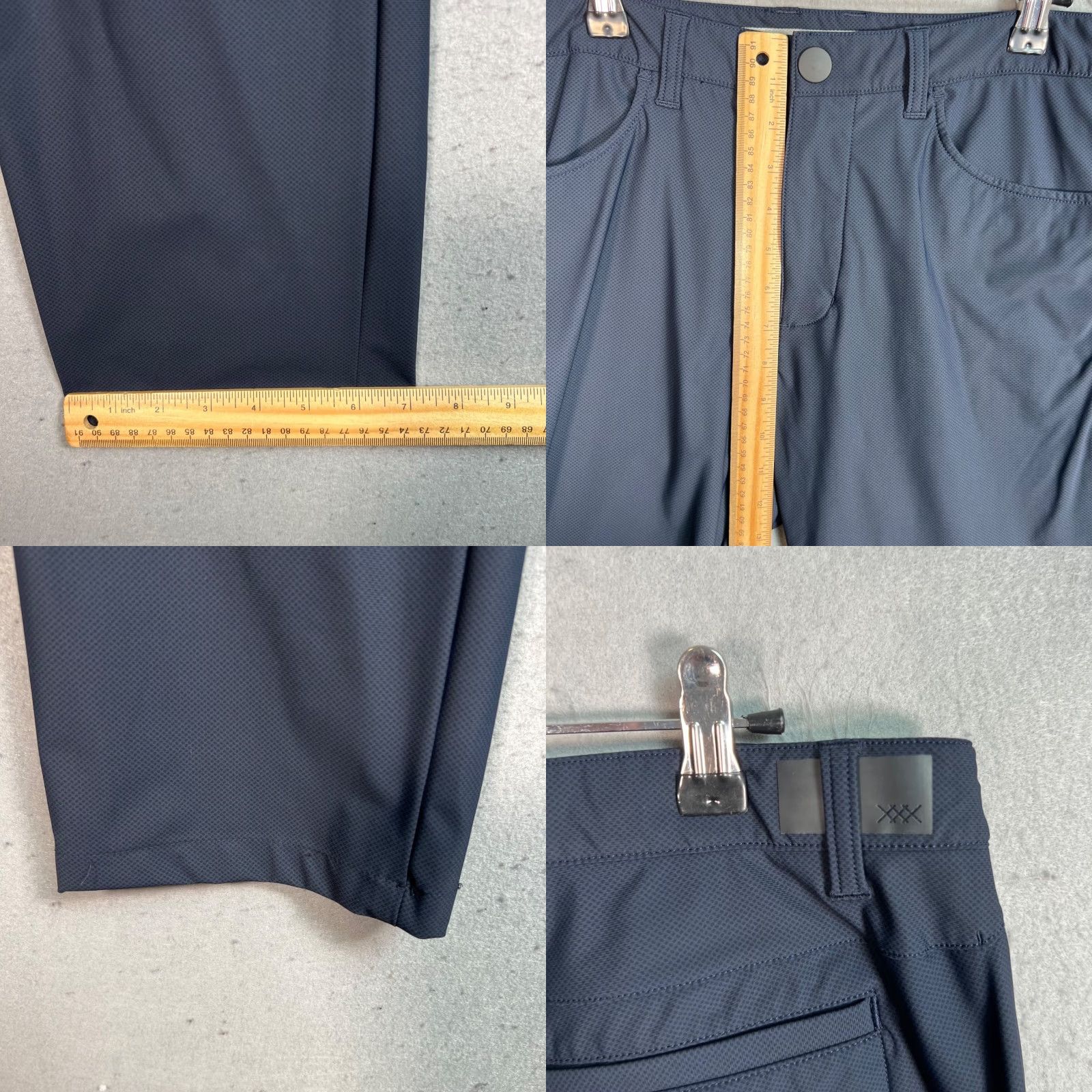 Rhone Rhone Mens Chino Pants Blue Stretch Straight Leg 33 Waist Inseam 28 Adult Regular Casual Vintage: No Mens Size US 33 - 8 Thumbnail
