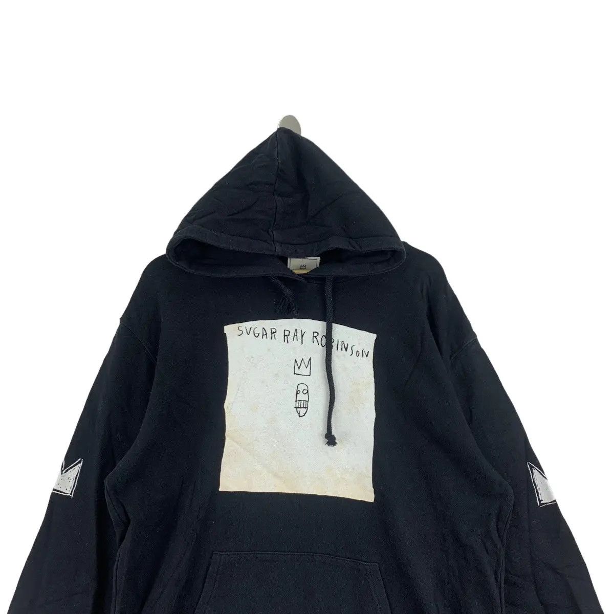 Jean-Michel Basquiat Vtg Jean Michel BASQUIAT x SUGAR RAY Robinson Boxer Hoodie Size US L / EU 52-54 / 3 - 3 Thumbnail