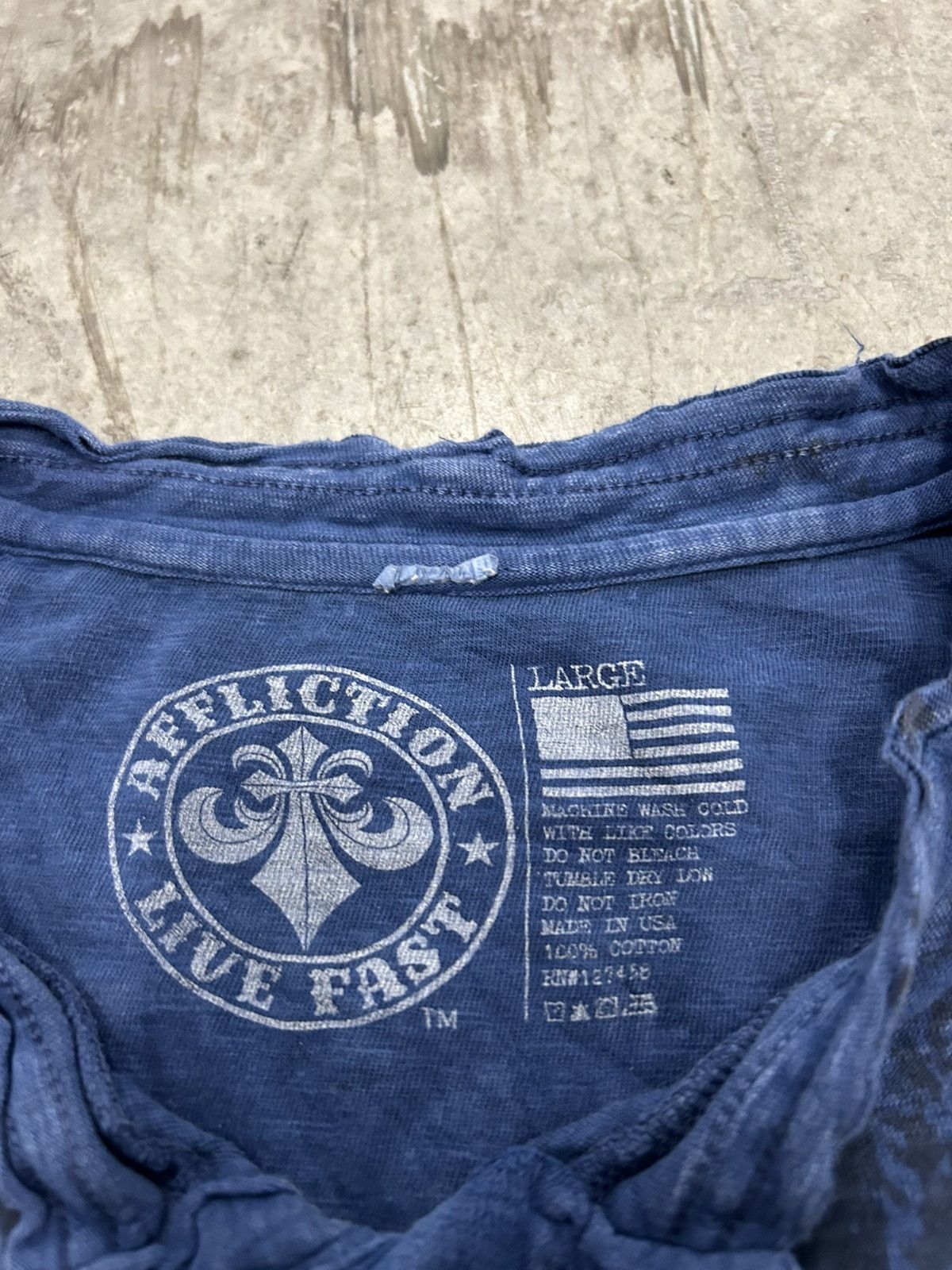 Affliction Affliction long sleeve blue Y2K Size US L / EU 52-54 / 3 - 3 Thumbnail