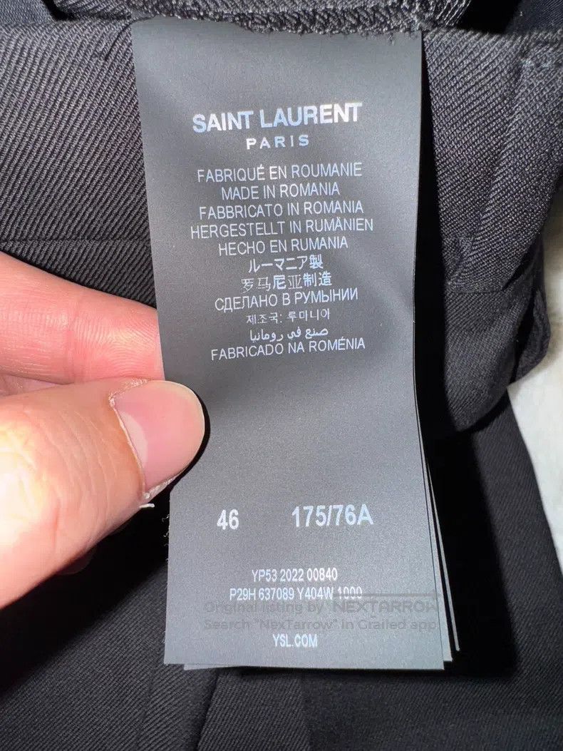 Saint Laurent Paris Saint Laurent Paris Men's Wool Suit Pants Size US 30 / EU 46 - 3 Thumbnail