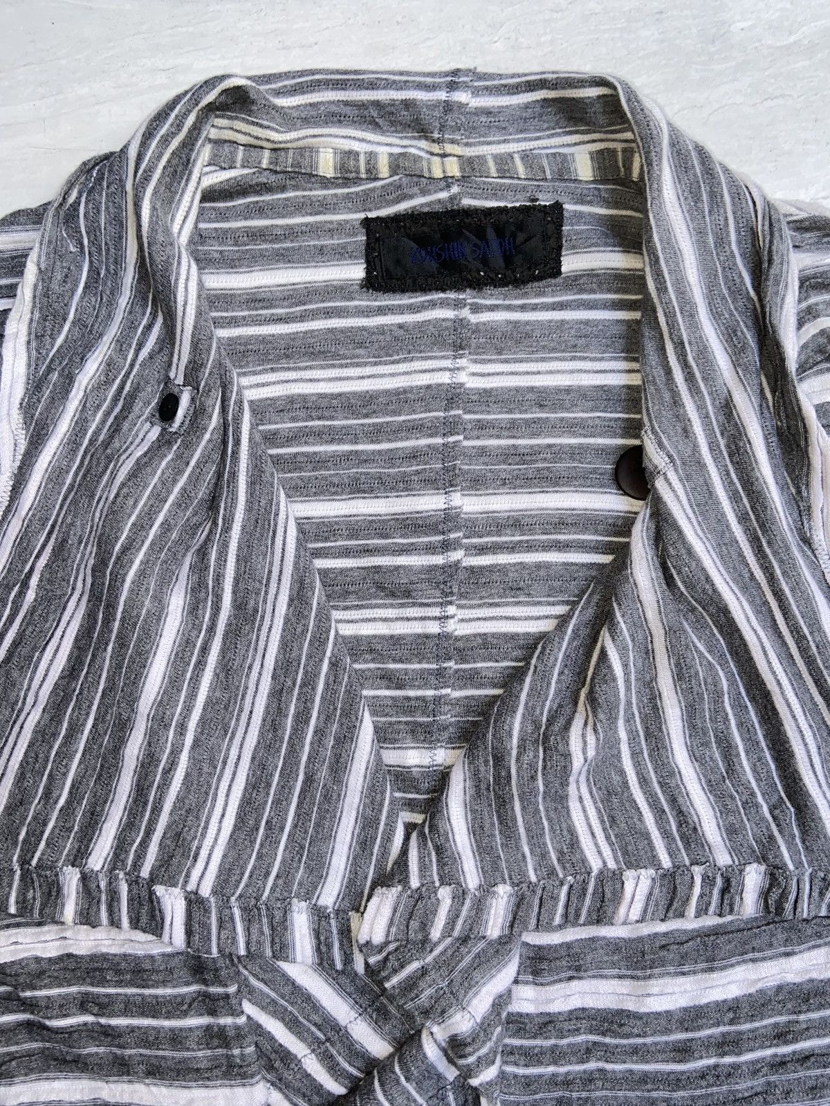5351 POUR LES HOMMES KOHSHIN SATOH Grey Blazer Cardigan Size US S / EU 44-46 / 1 - 10 Thumbnail