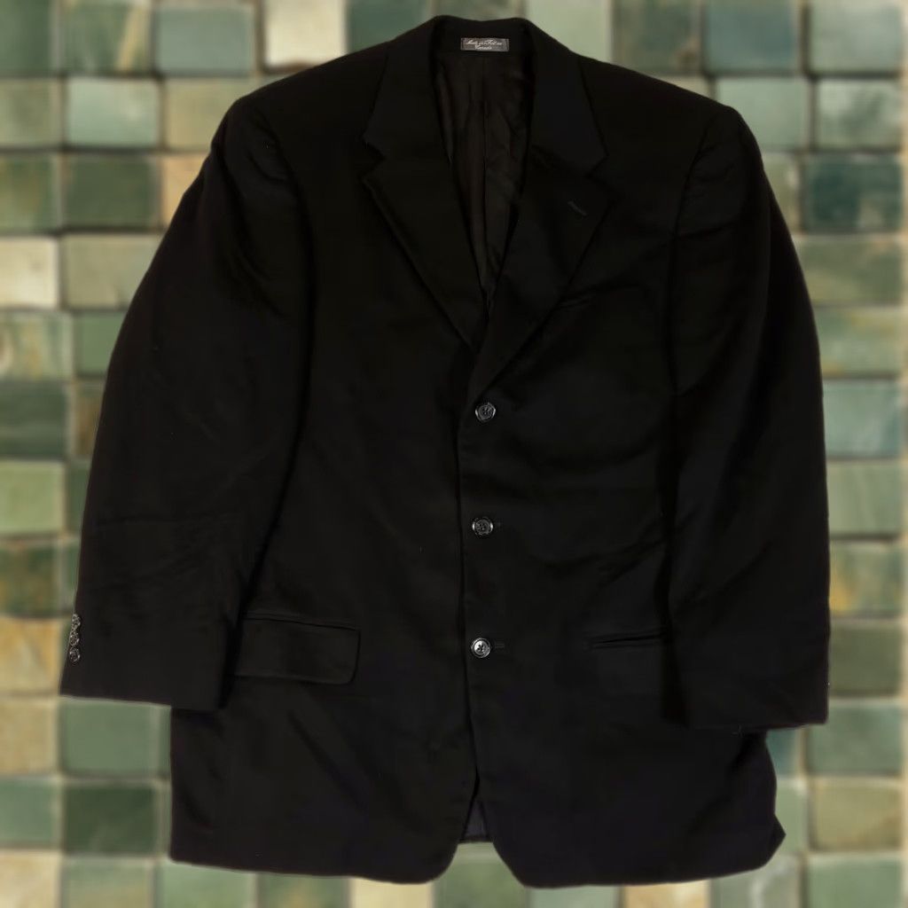 Loro Piana Loro Piana Mark Shale 100% Cashmere Black 3 Button Blazer Mens 42 R Shirt Jacket? Size 42R - 1 Thumbnail