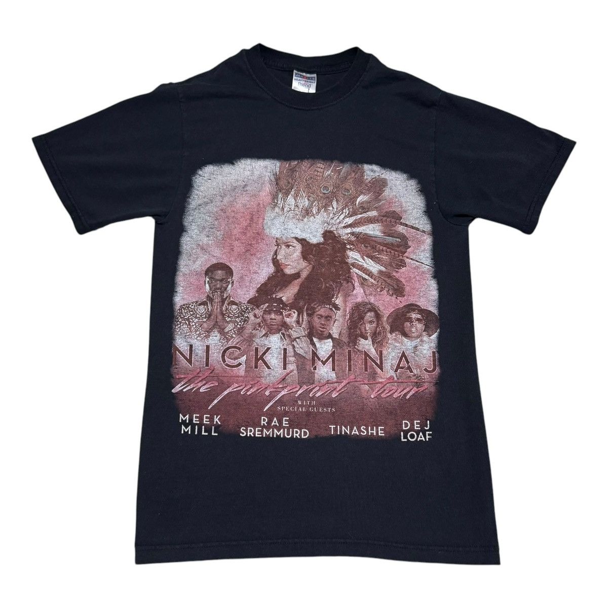 Band Tees × Jerzees Nicki Minaj The Pinkprint Tour Black Shirt Adult Small Size US S / EU 44-46 / 1 - 1 Thumbnail