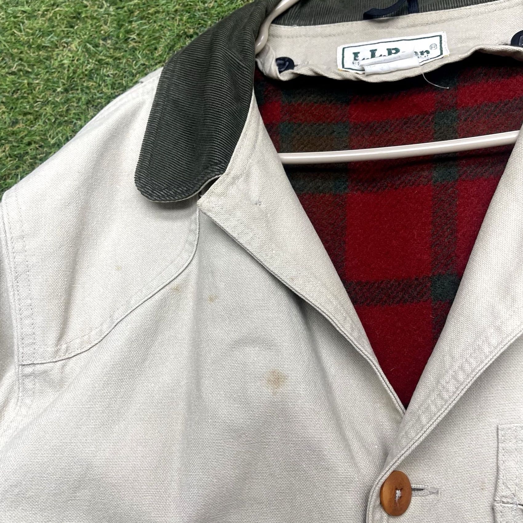 Vintage VINTAGE L.L.Bean Jacket Mens SmallFIELD Barn Chore Coat Lined Canvas Cotton Beige 80s 90s USA Shirts? Size US S / EU 44-46 / 1 - 4 Thumbnail