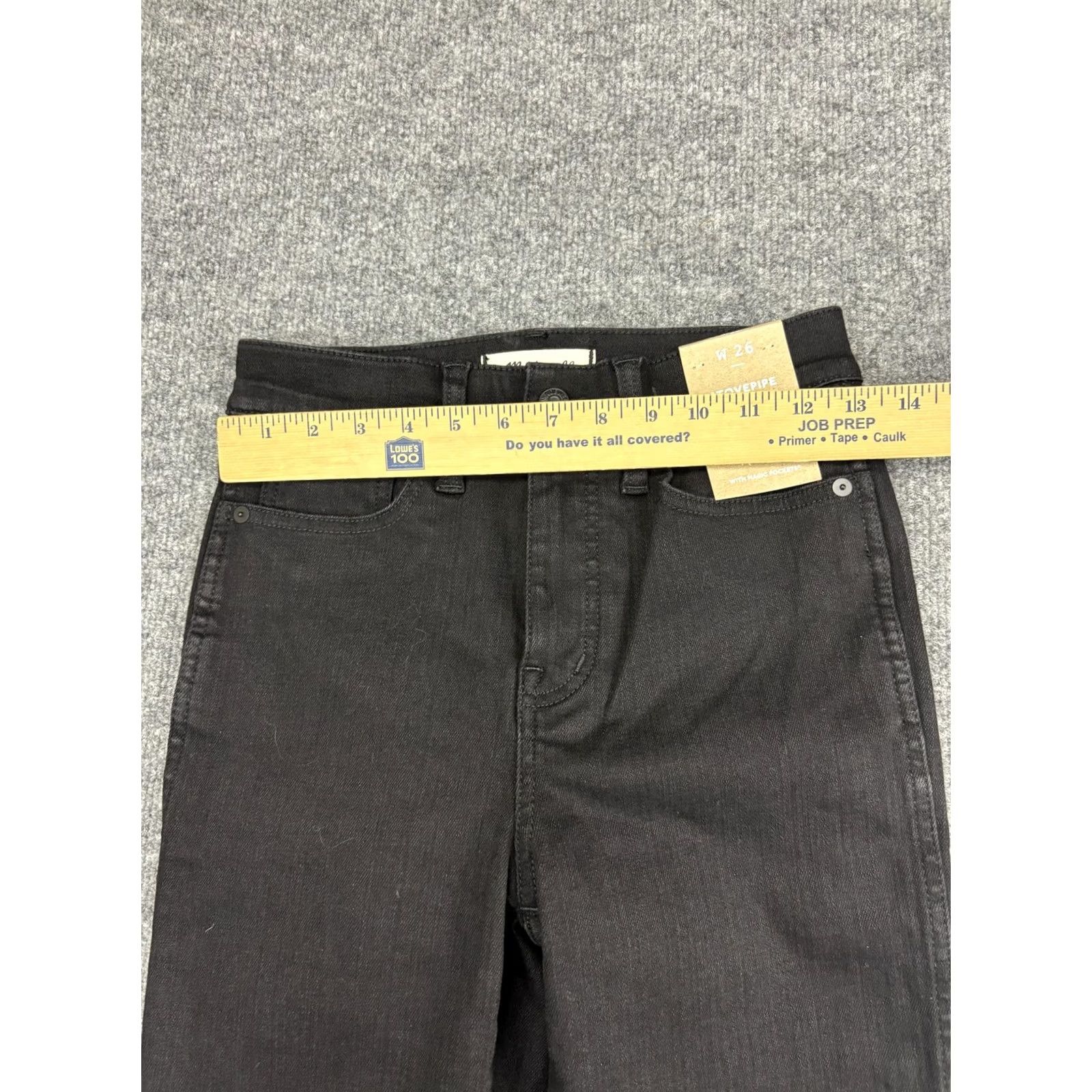 Madewell Madewell Jeans Womens 26 Black Stovepipe High Rise Magic Pockets Stretch Denim Size 26" / US 2 / IT 38 - 4 Thumbnail
