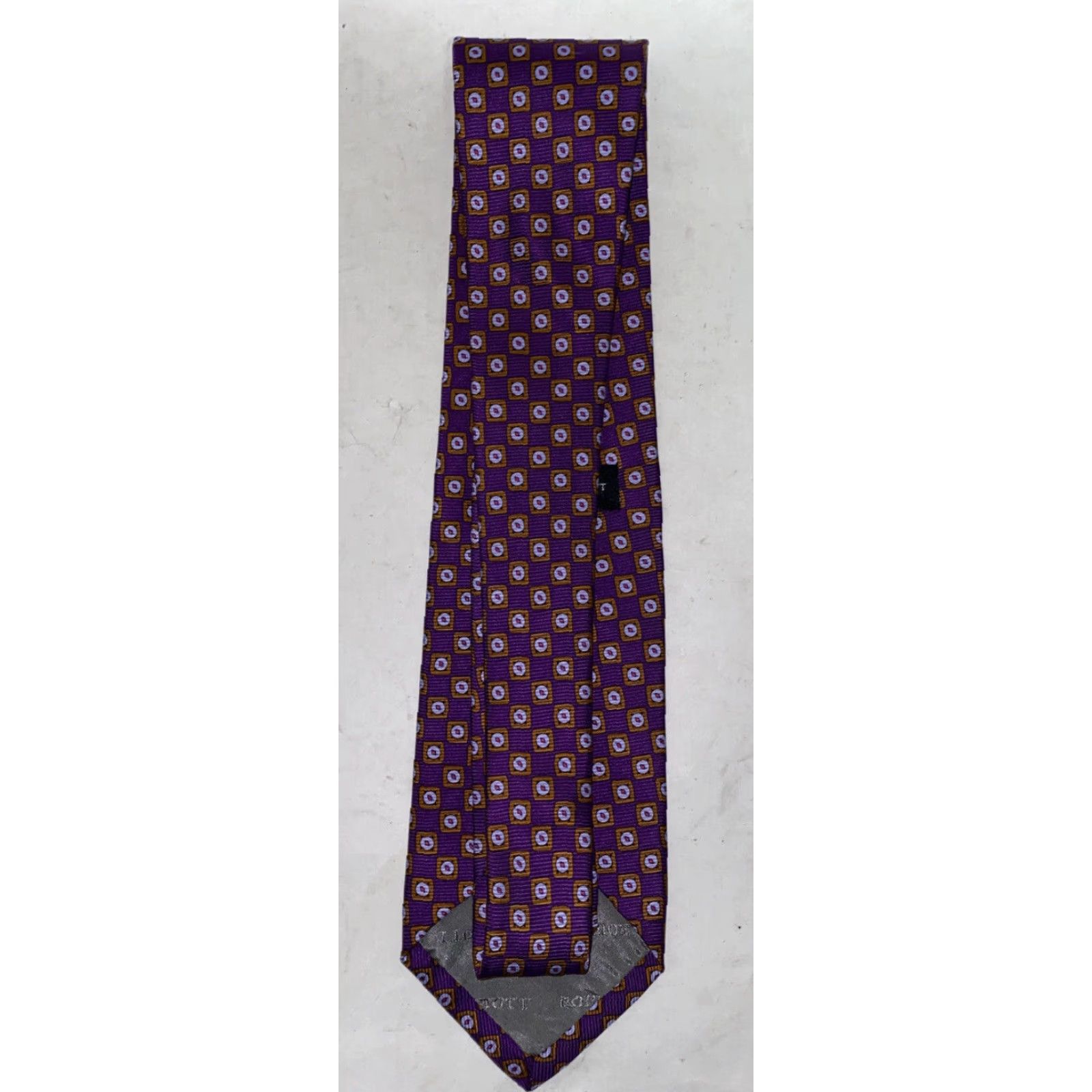 Robert Talbott VINTAGE Robert Talbott Silk Tie Men Adult Purple Geometric USA Made Size ONE SIZE - 3 Thumbnail