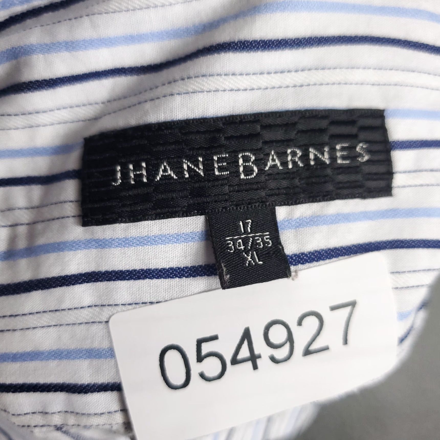 Vintage Jhane Barnes Shirt Mens XL Blue Striped Button-Up Long Sleeve Casual Formal Workwear Modern Preppy 90s Mens XL Blue Striped Button-Up Size US XL / EU 56 / 4 - 7 Thumbnail