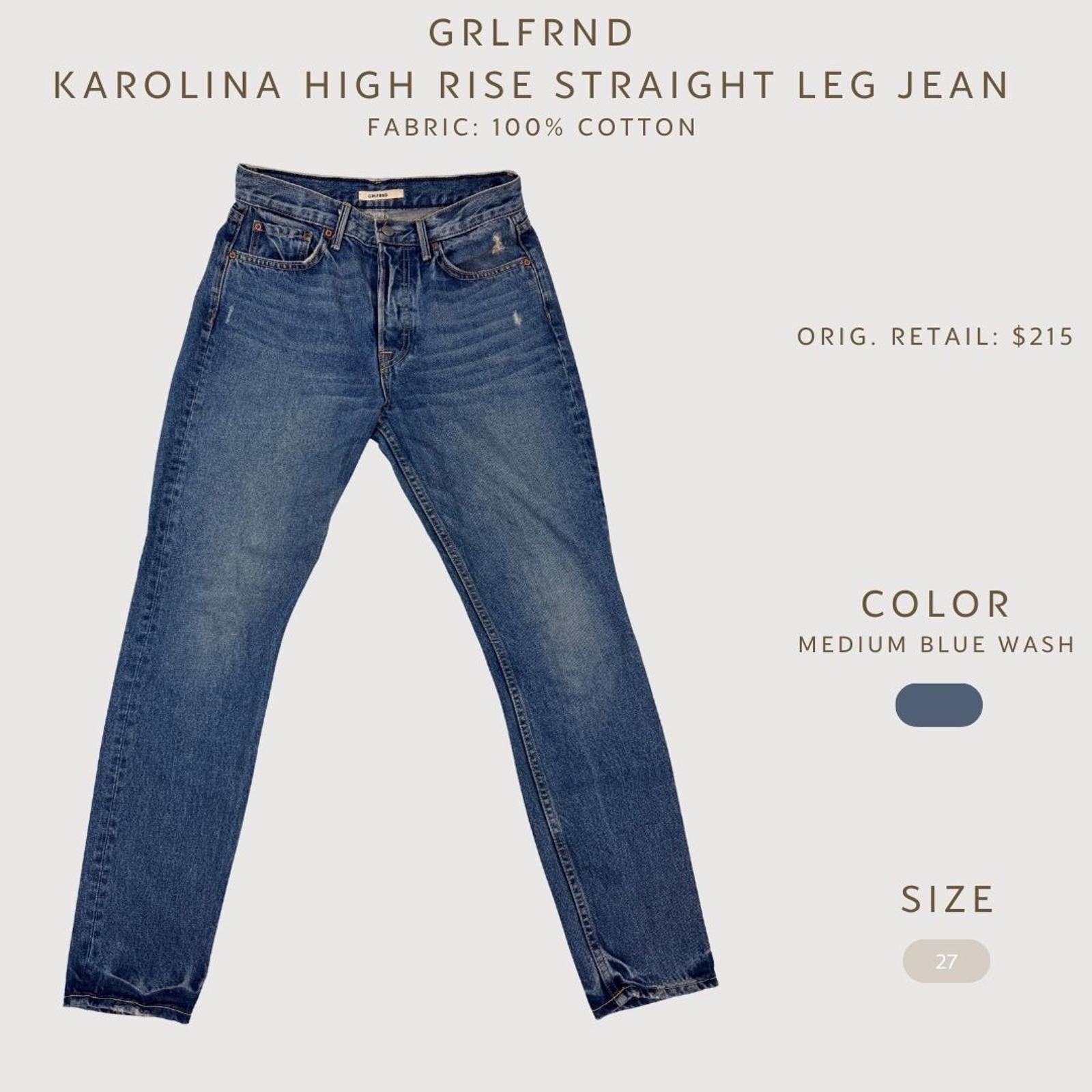 Other GRLFRND Karolina High Rise Straight Leg Jean Size 27 Size 27" / US 4 / IT 40 - 2 Thumbnail