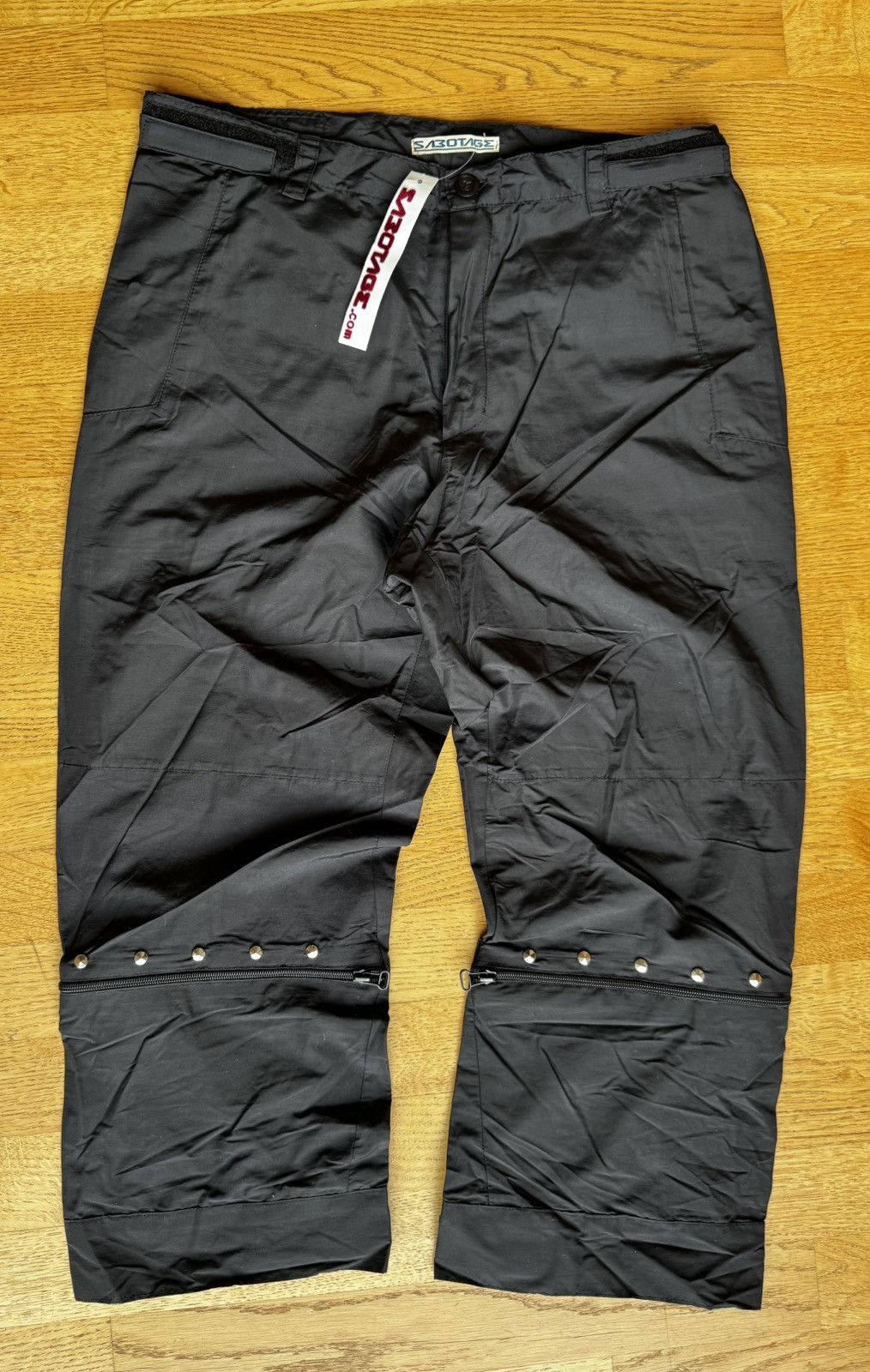 Walter Van Beirendonck NOS 1990‘s Sabotage Contrast Zip Panel/Rivet Rave Pants Size US 34 / EU 50 - 2 Thumbnail