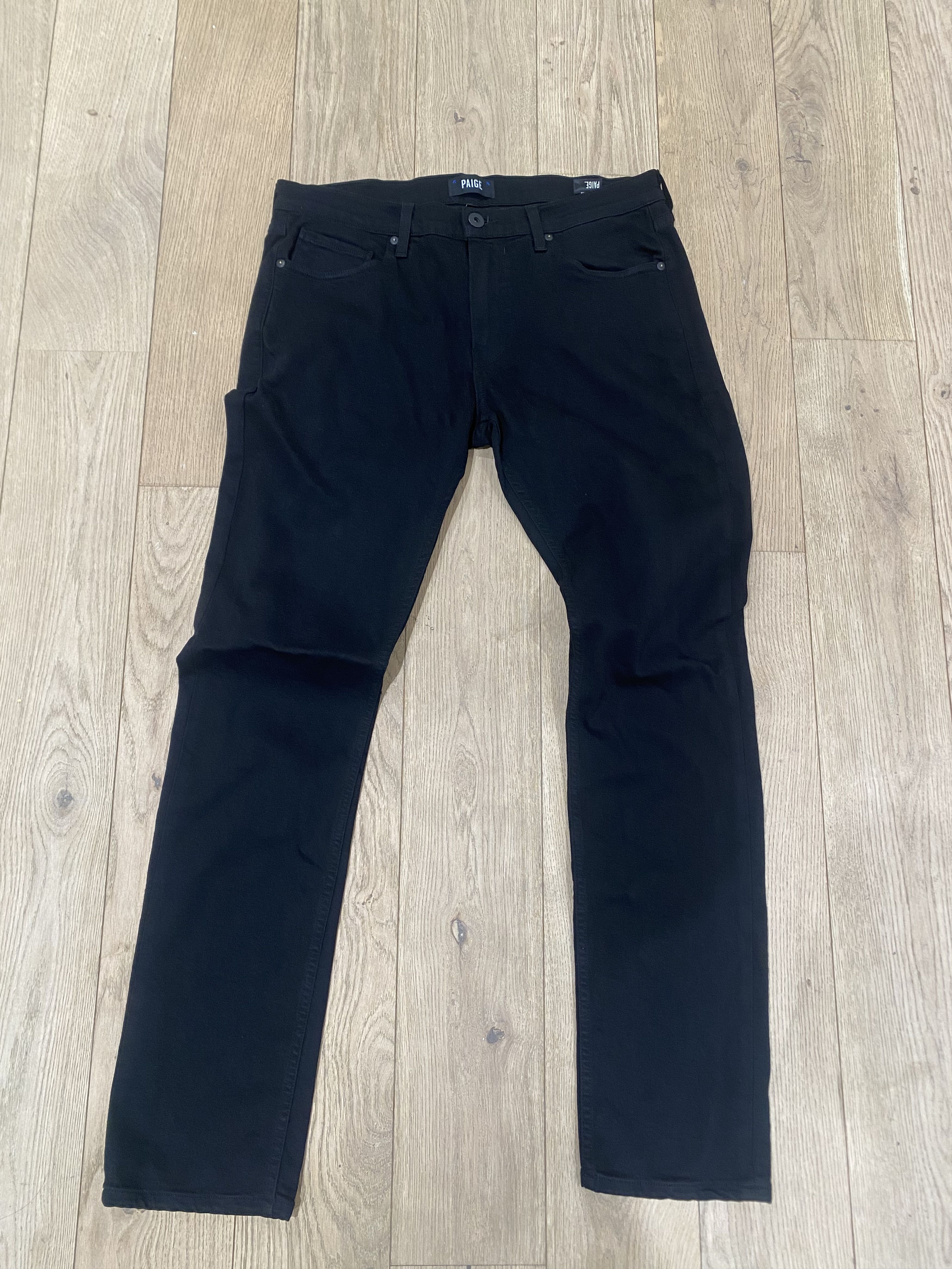 Paige Transcend Lennox 32” Slim Jean ‘Black Shadow’ Size US 32 / EU 48 - 6 Thumbnail