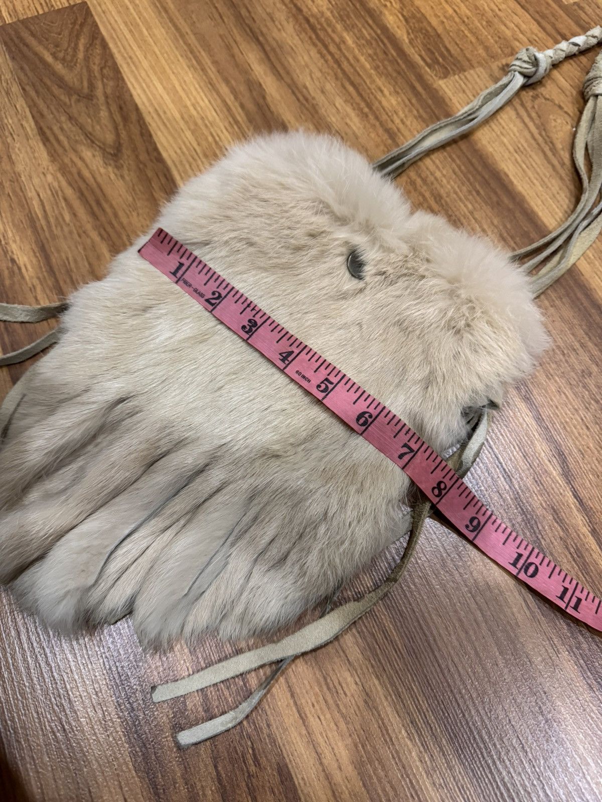 Japanese Brand CASSELINI SOFT FUR FRINGE SLING BAG Size ONE SIZE - 4 Thumbnail