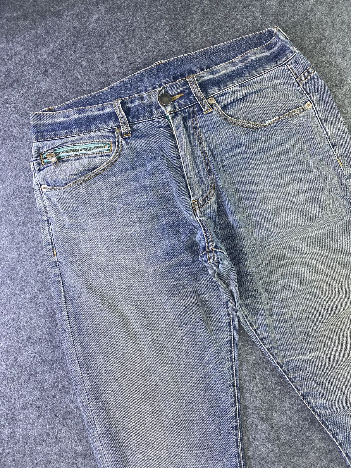 Armani Exchange × Jean Armani Exchange Blue Wash Jeans-J949 Size US 33 - 12 Thumbnail