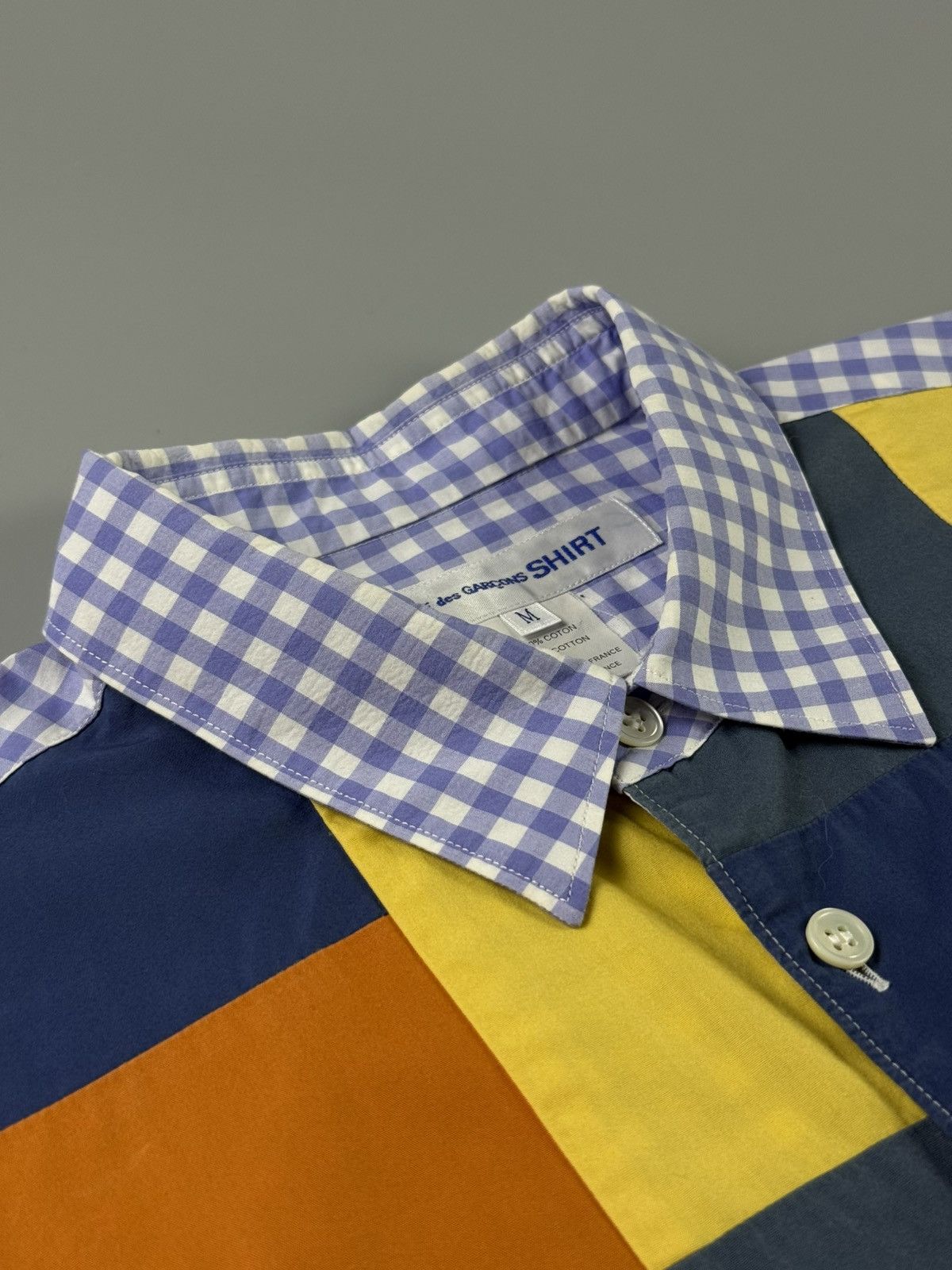 Comme des Garcons SHIRT CDG SHIRT - S/S21 Paneling Gingham Check Shirt Size US M / EU 48-50 / 2 - 2 Thumbnail