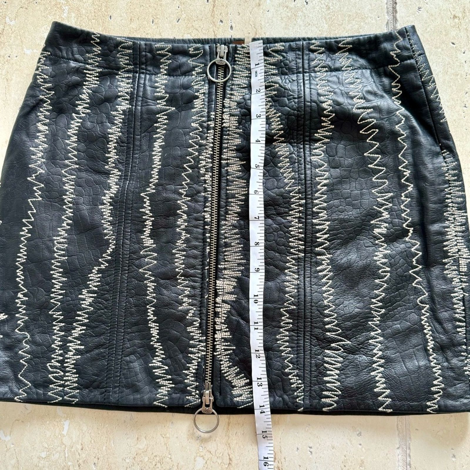 Free People NWOT! FREE PEOPLE Lamb Leather Skirt, Size 4 Size 27" / US 4 / IT 40 - 7 Thumbnail