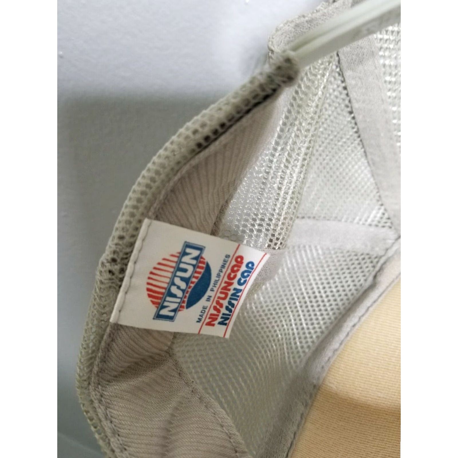 VINTAGE NALC Catahoula Cow Dog Trucker Hat Beige Adjustable Snapback