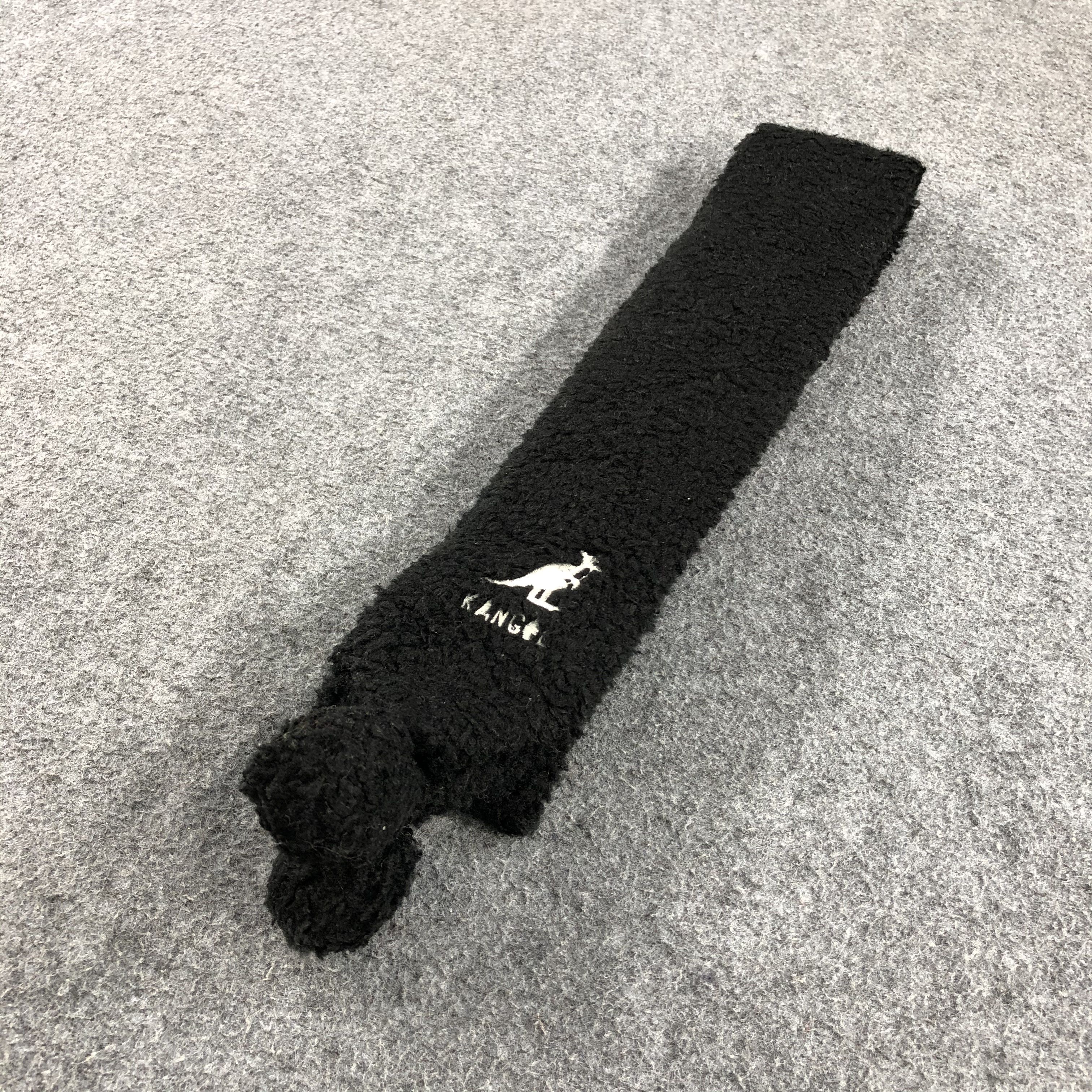 Kangol Kangol Black Wool Bobbles Scarf Muffler V694 Size ONE SIZE - 3 Thumbnail