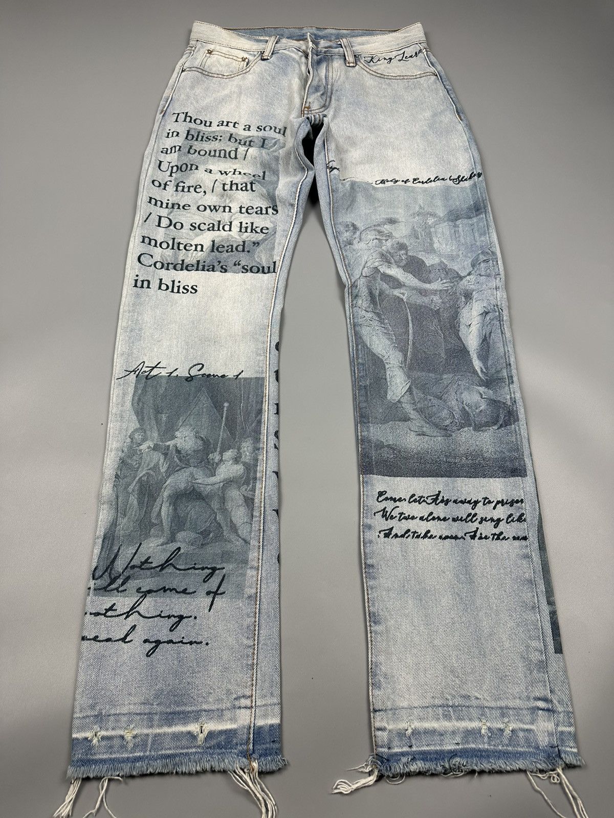 Japanese Brand × MNML 🔥Sick🔥Rare MNML Minimalist Wording Graphic Art Denim Size US 30 / EU 46 - 3 Thumbnail