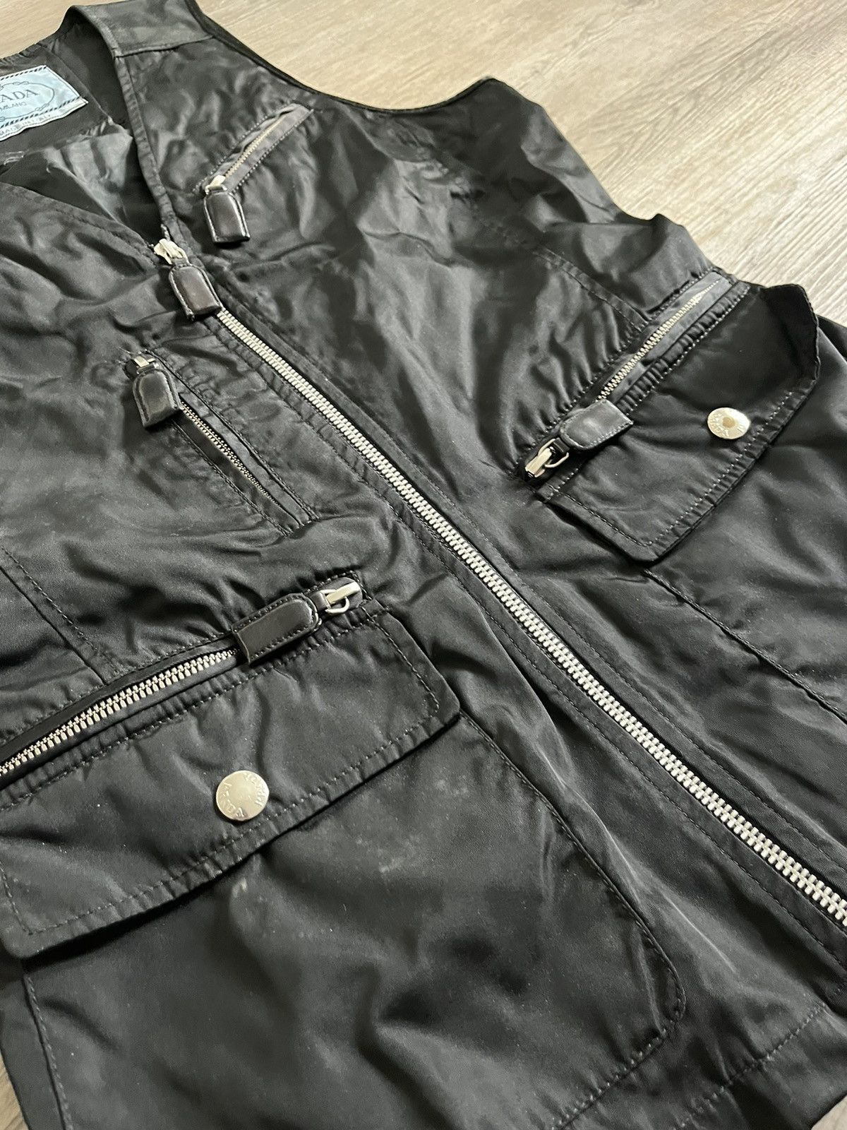 Prada Prada SS95 Women’s Nylon Tactical Vest – Vintage 1995 Size L / US 10 / IT 46 - 5 Thumbnail