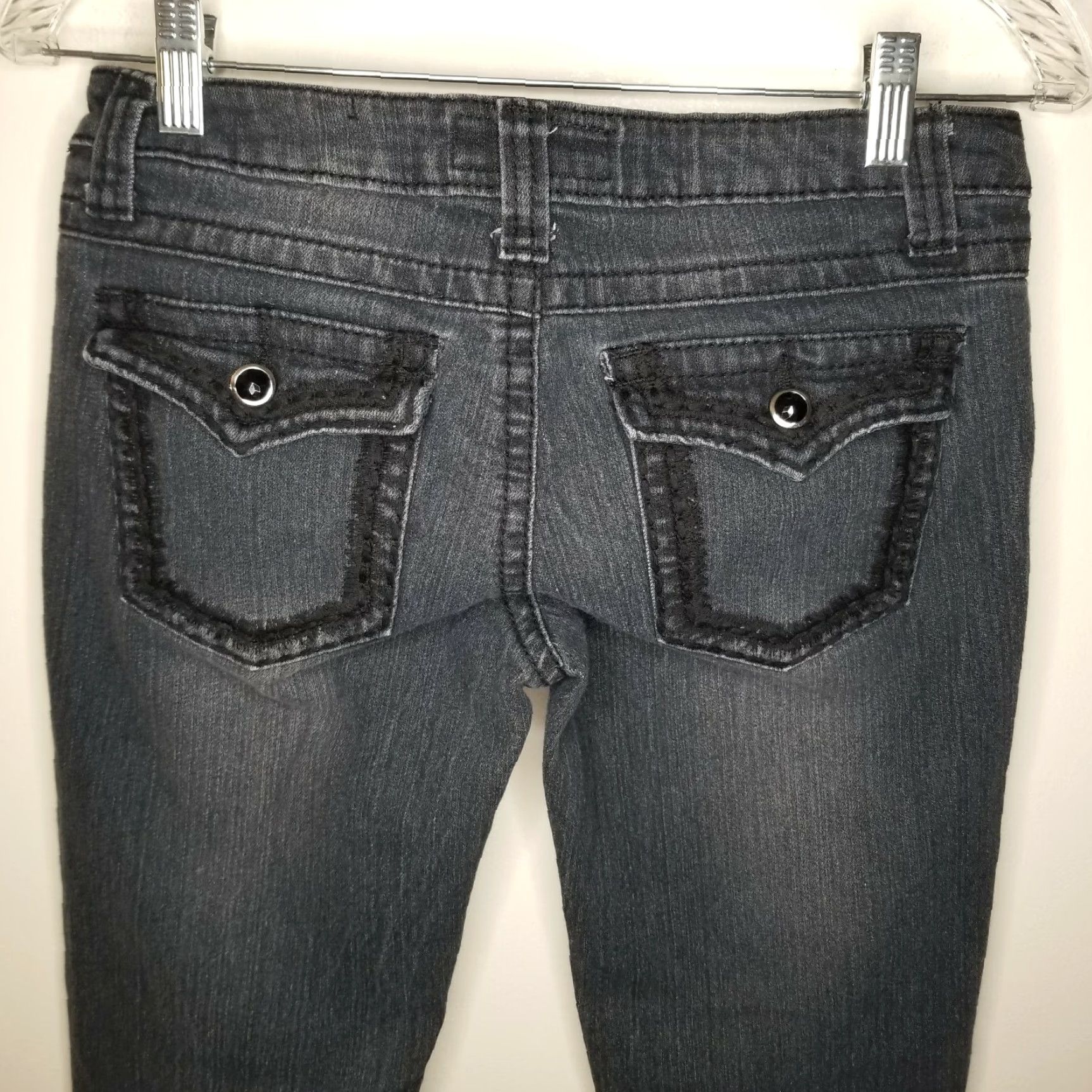 Vintage Eighty Eight Jeans Women Size 7 Skinny Distressed Black Womens Size 28" / US 6 / IT 42 - 5 Thumbnail