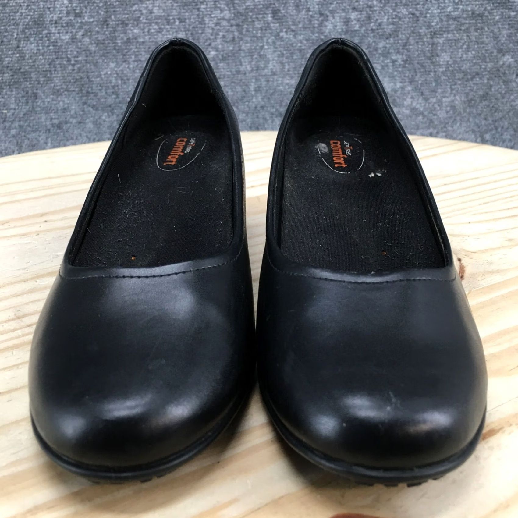 Vintage SafeStep Prediction 24/7 Pump Heels Black Faux Leather Cuban Casual 6.5 Womens Size US 7 / IT 37 - 7 Thumbnail