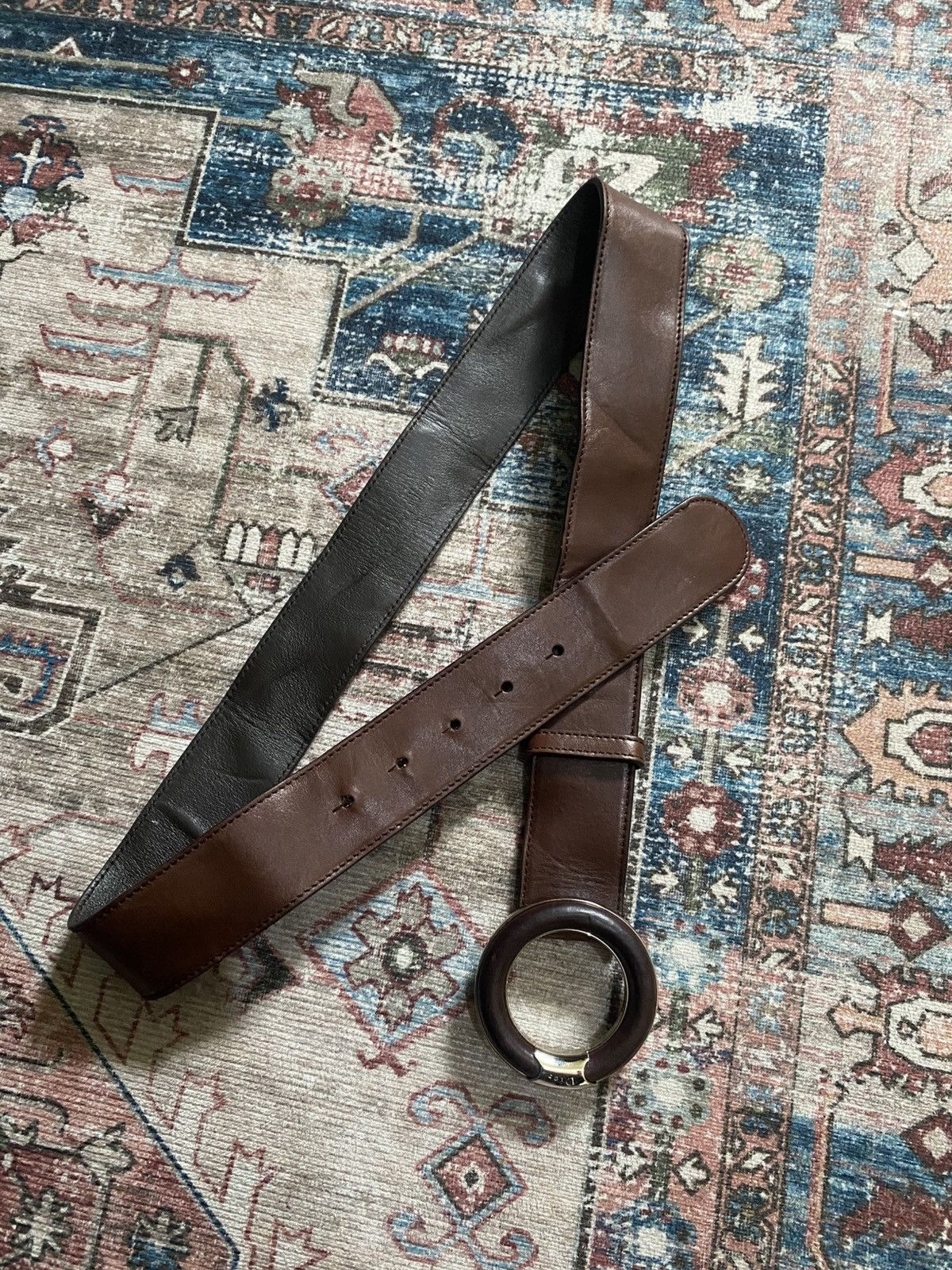 Christian Dior Monsieur Christian Dior O leather Belt Size ONE SIZE - 1 Thumbnail
