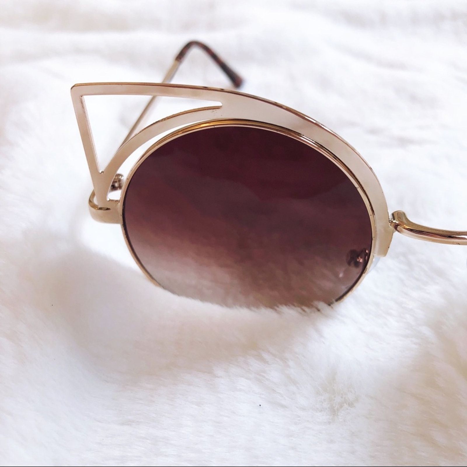 Other Mia Gold Cat Eye Retro Round Sunglasses Size ONE SIZE - 8 Thumbnail