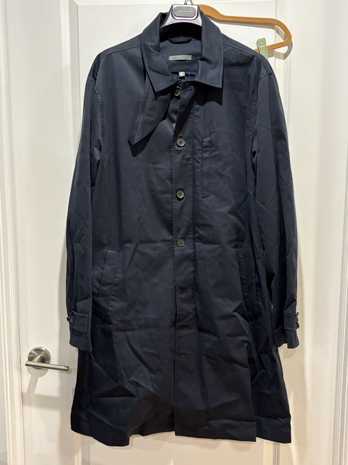 John Varvatos $1298 NWT John Varvatos Garvin Coat 48 Navy Blue Trench M Size US M / EU 48-50 / 2 - 2 Thumbnail