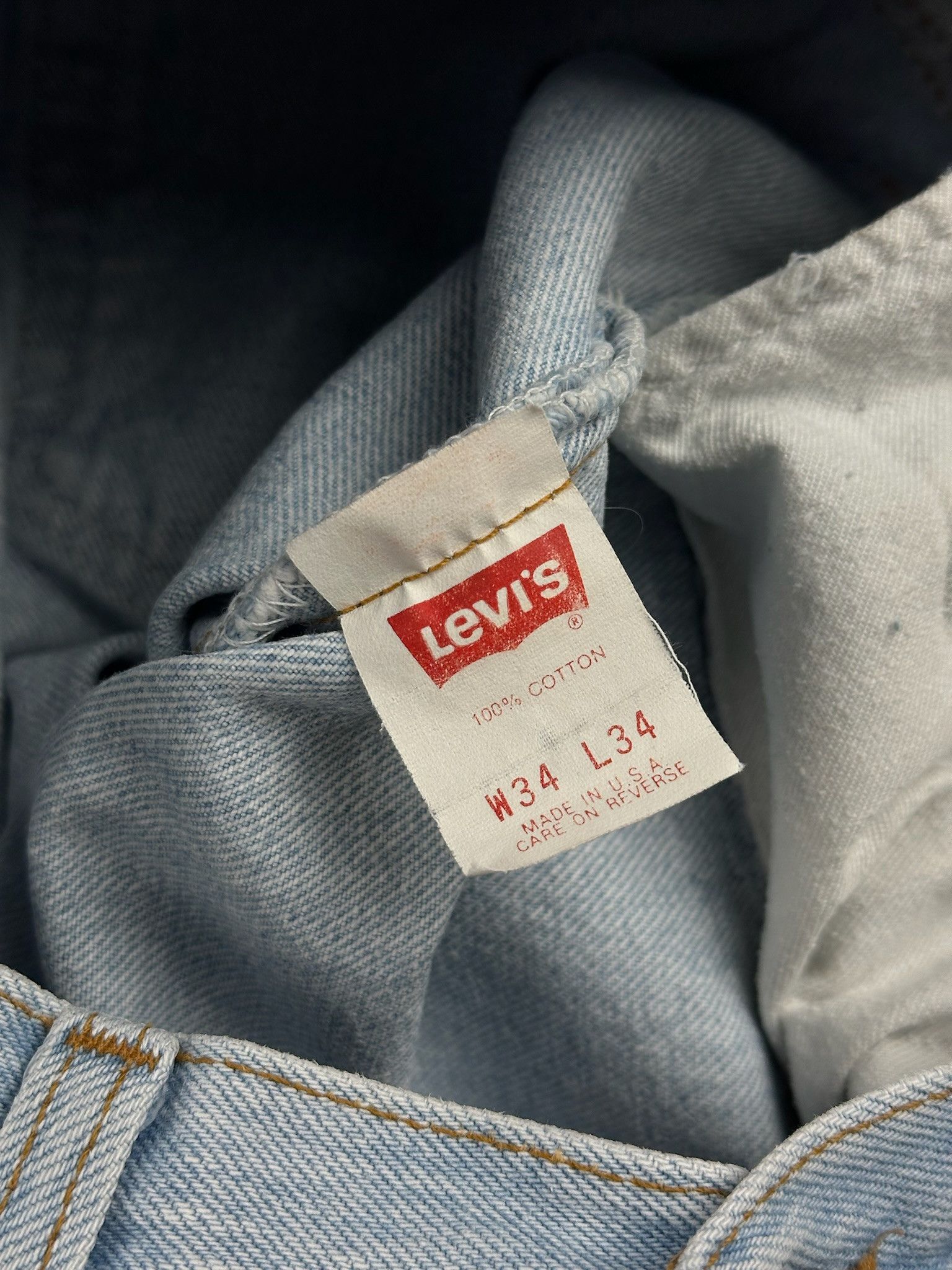 Levi's Vintage 90s Levi’s Washed Blue Denim Jeans Size US 30 / EU 46 - 6 Thumbnail