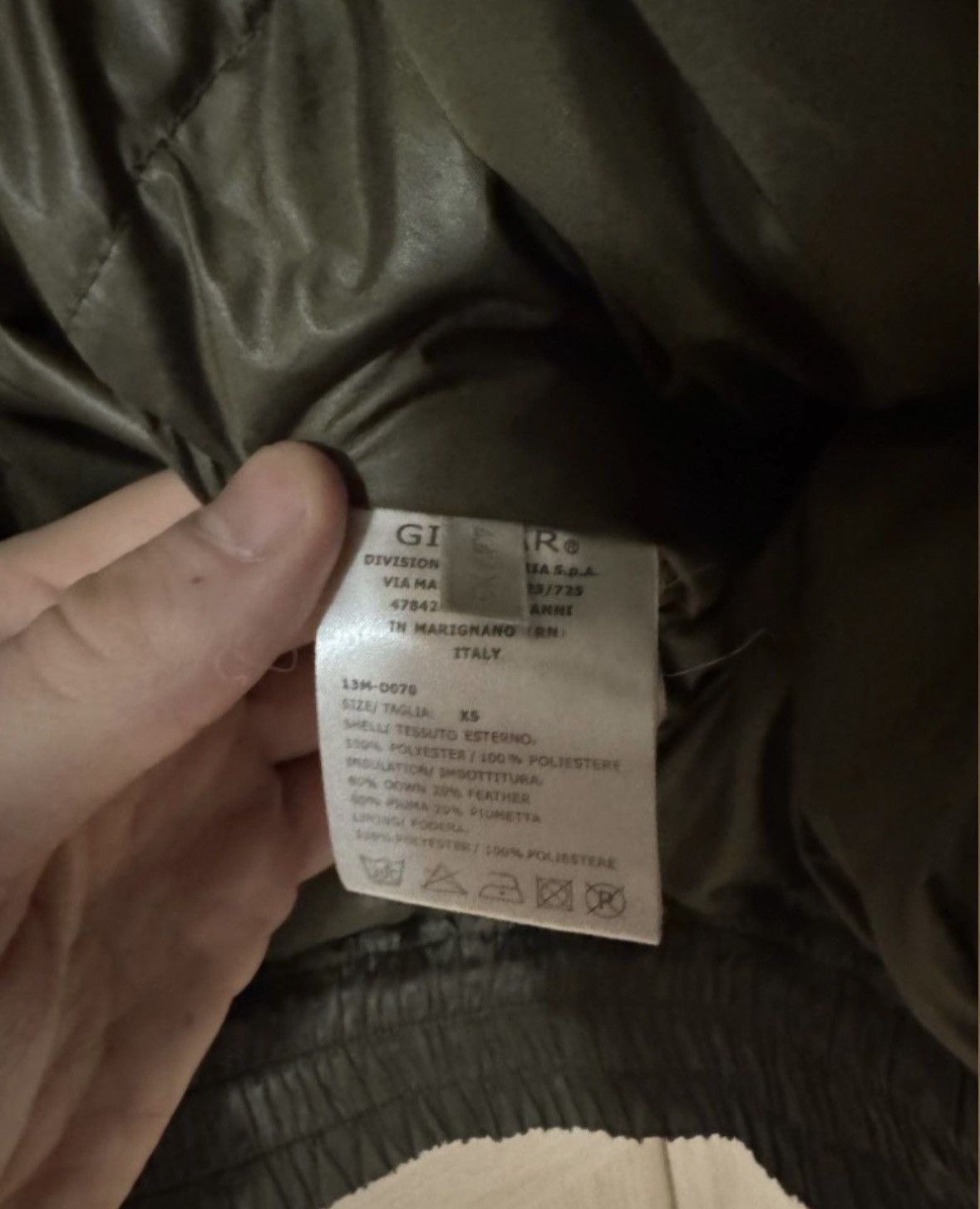 Iceberg Iceberg khaki down jacket, size XS-S, used Size S / US 4 / IT 40 - 2 Thumbnail