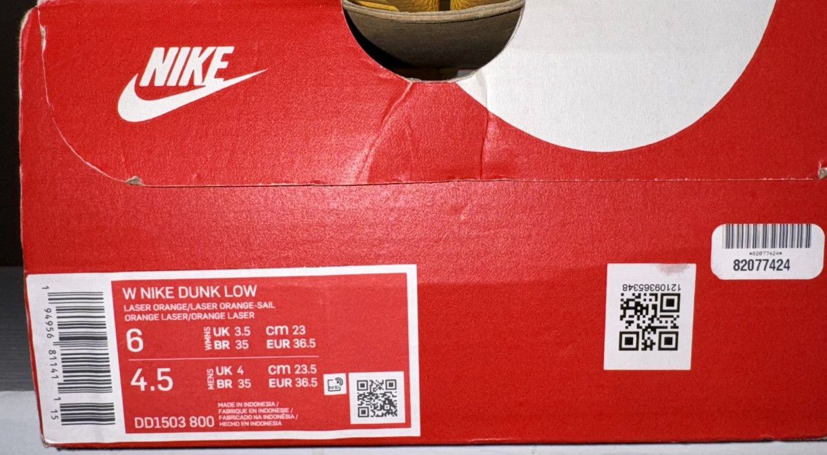 Nike Nike Dunk Low - Laser Orange (Woman’s) Size US 6 / IT 36 - 10 Thumbnail