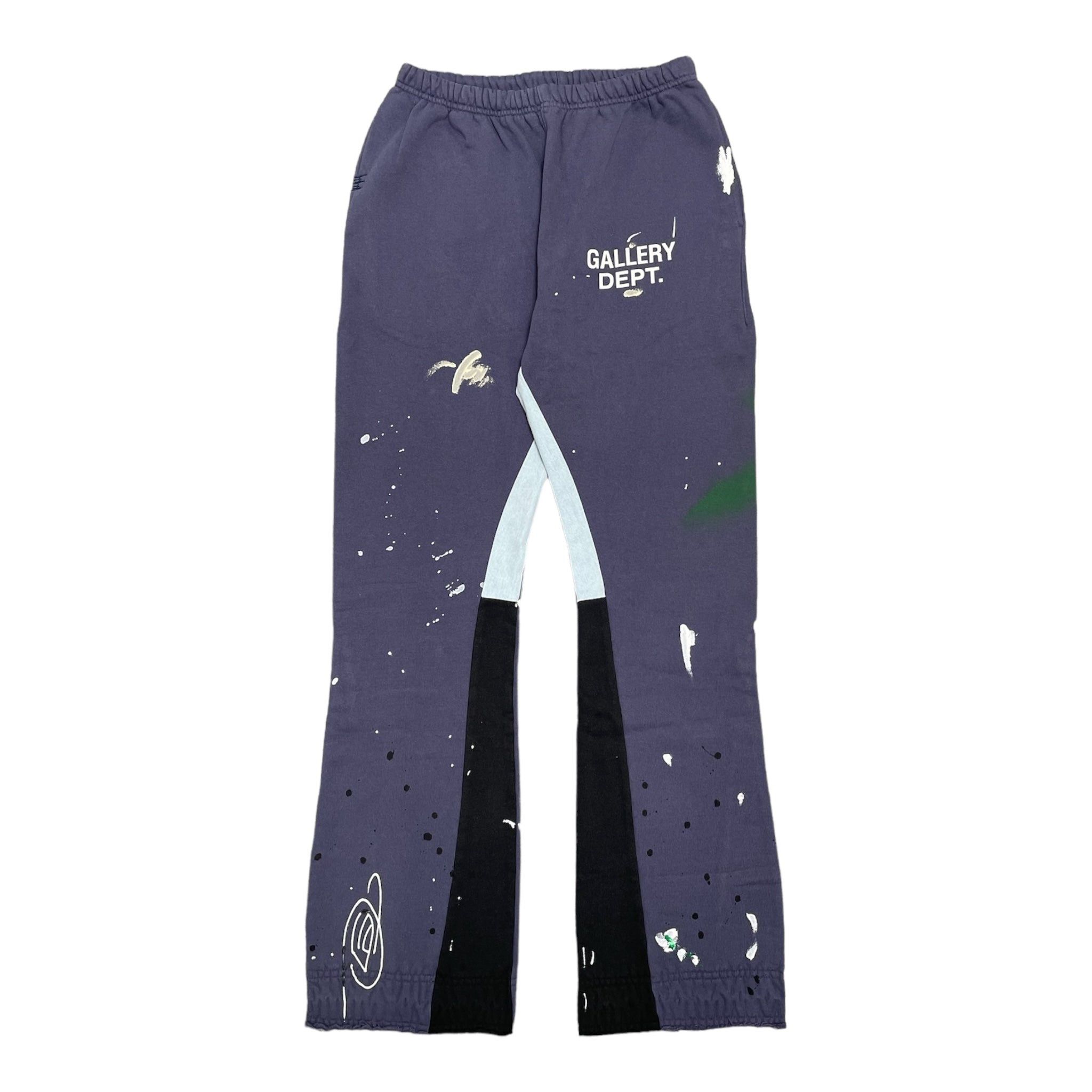 Gallery Department Paint Splatter LA Flare Sweatpants Navy