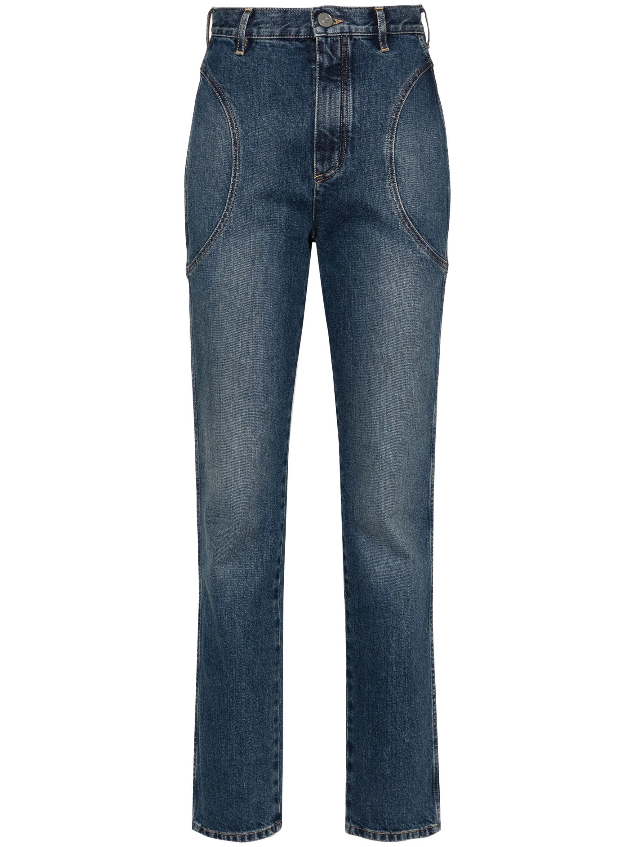 Alaia o1s22i1n0225 Hi-waisted Slim Fit Jeans in Blue Size 27" / US 4 / IT 40 - 1 Thumbnail