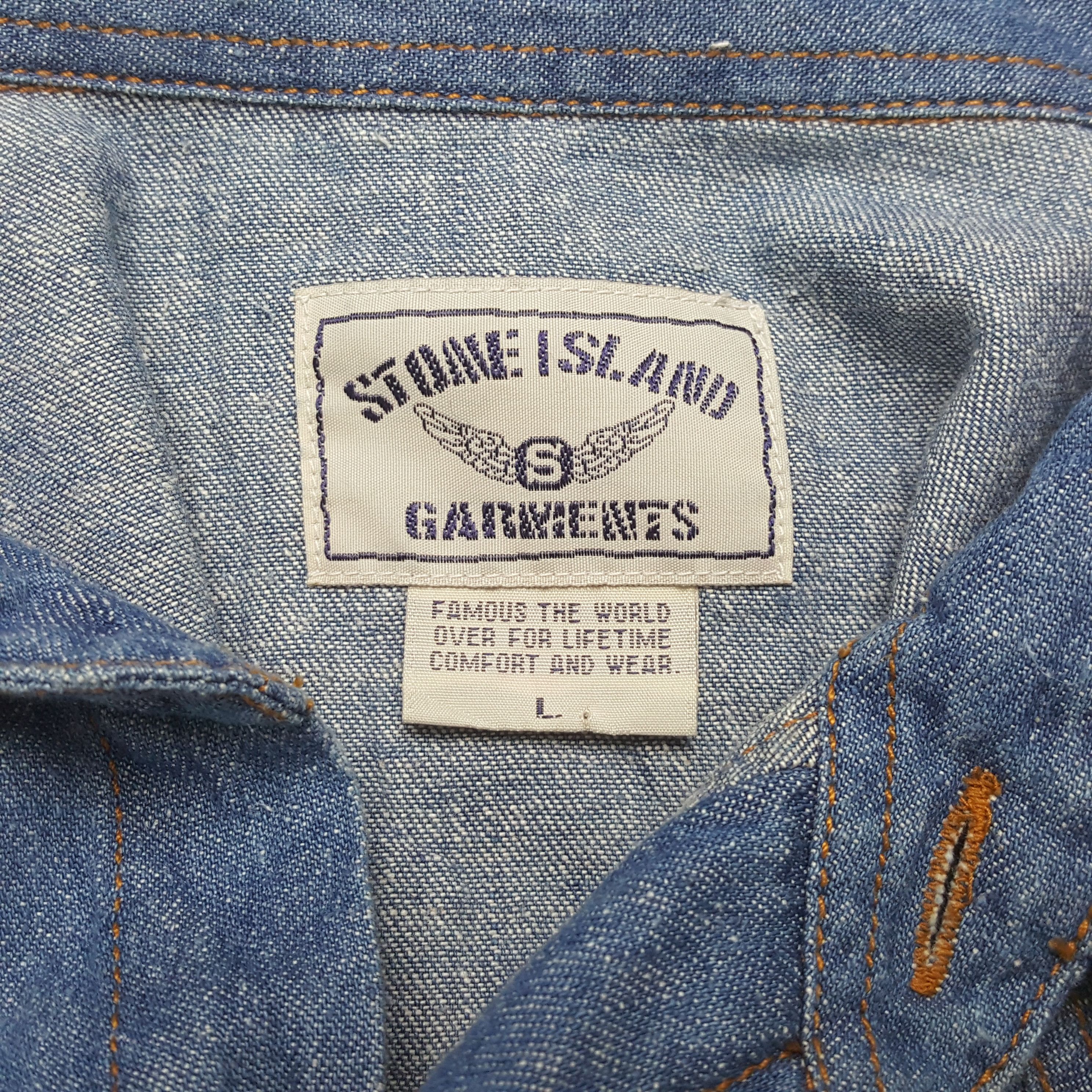 Dior × Stone Island Vintage STONE ISLAND Western Denim Style Polos 31 Size US L / EU 52-54 / 3 - 4 Thumbnail