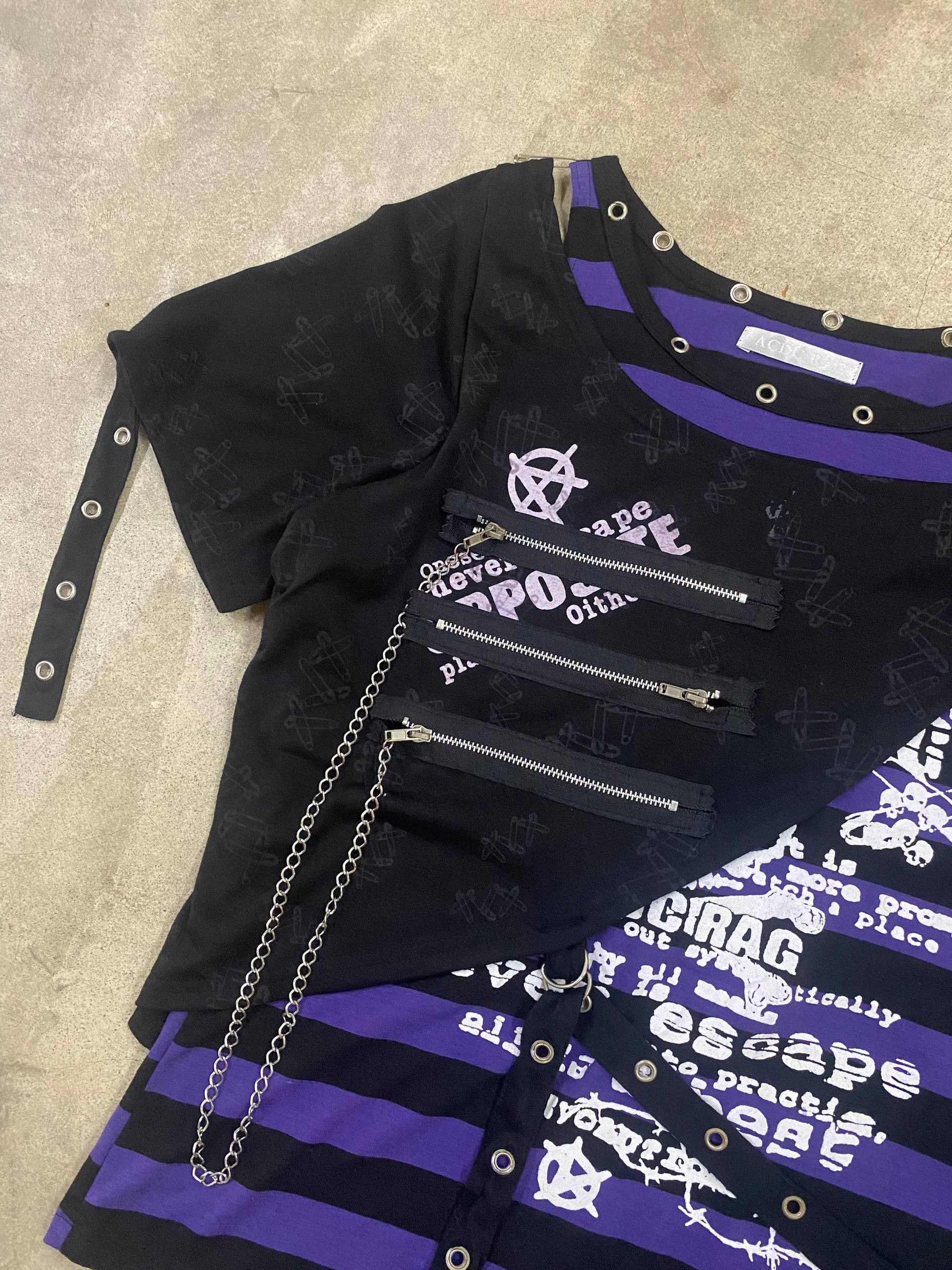 Seditionaries ACDC RAG Skull Punk Gothic Bondage T-shirt Size S / US 4 / IT 40 - 5 Thumbnail