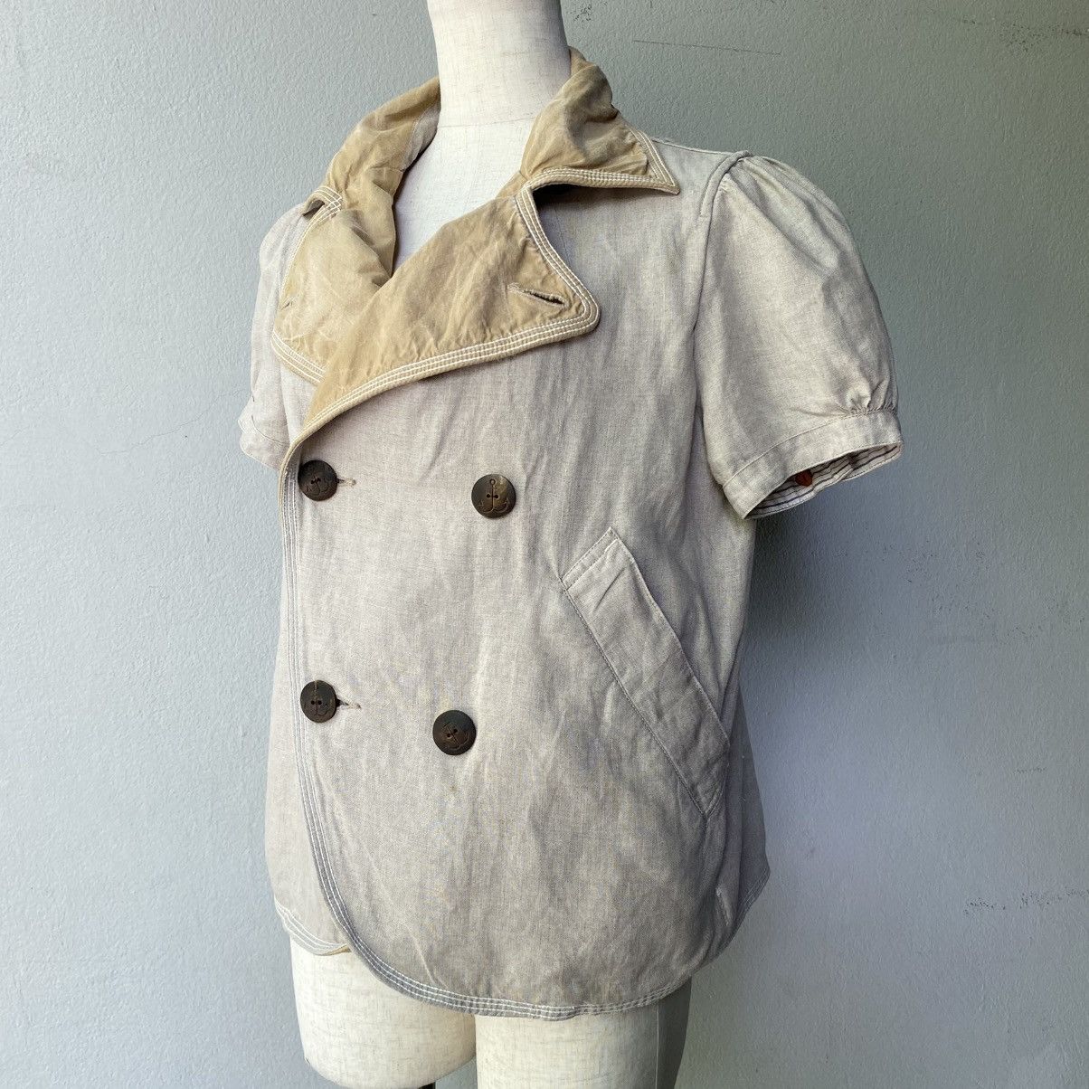 Kapital KAPITAL Vintage Double-Breasted Puff Sleeve Jacket Size XS / US 0-2 / IT 36-38 - 18 Thumbnail